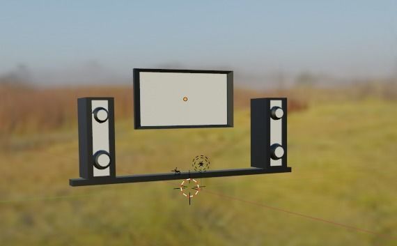 Tv and speaker 3d model  Free low-poly 3D model_1