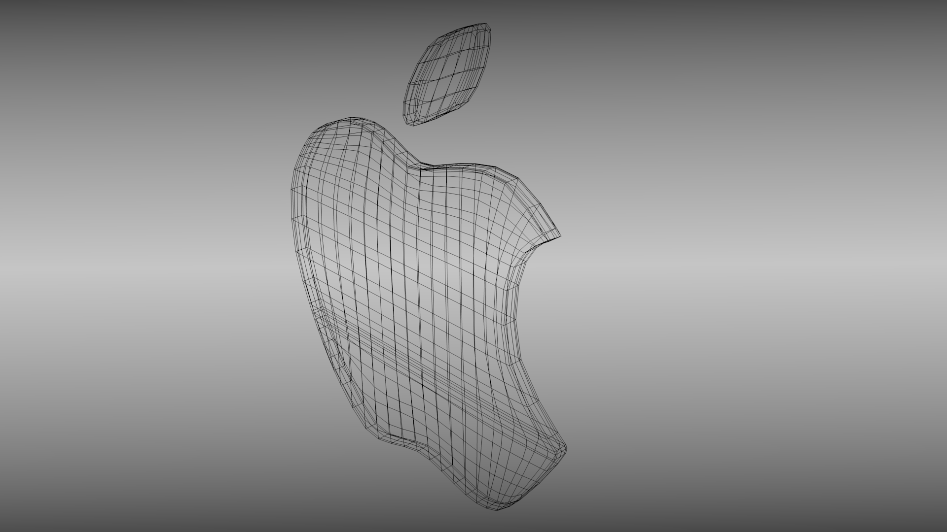 Apple logo 3D model_4