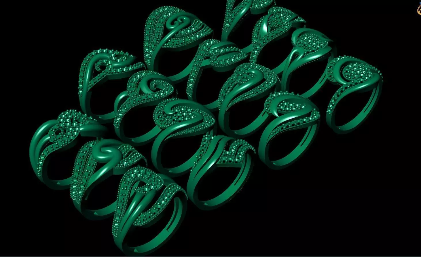 woman ring 3D print model_0