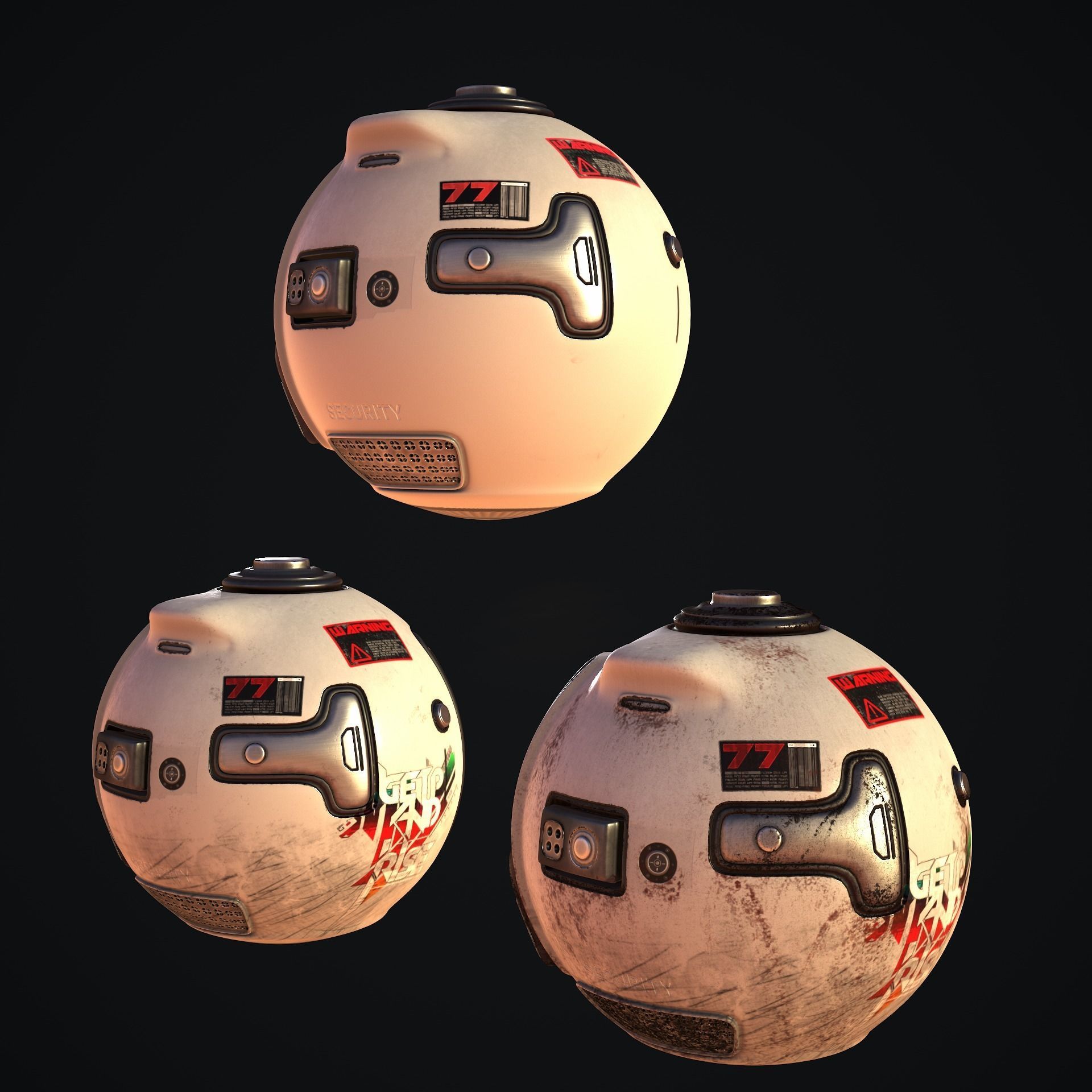 Sci-Fi Drone - White Devil 3D model_2