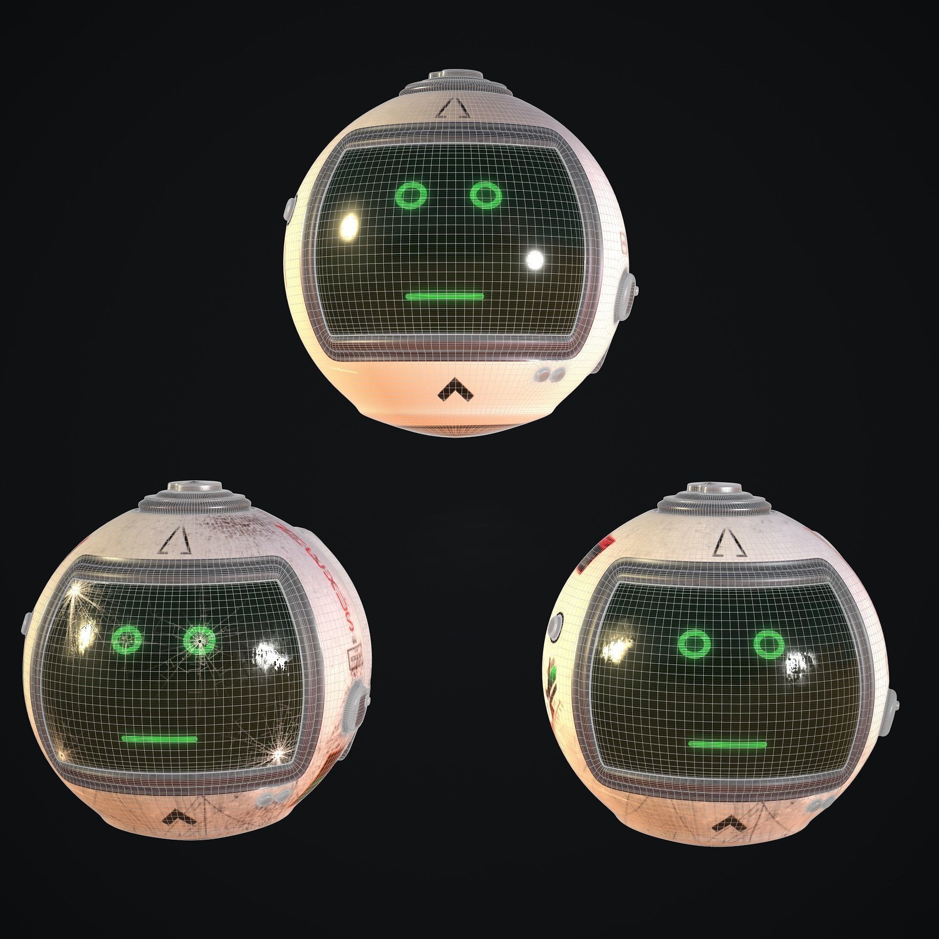 Sci-Fi Drone - White Devil 3D model_12