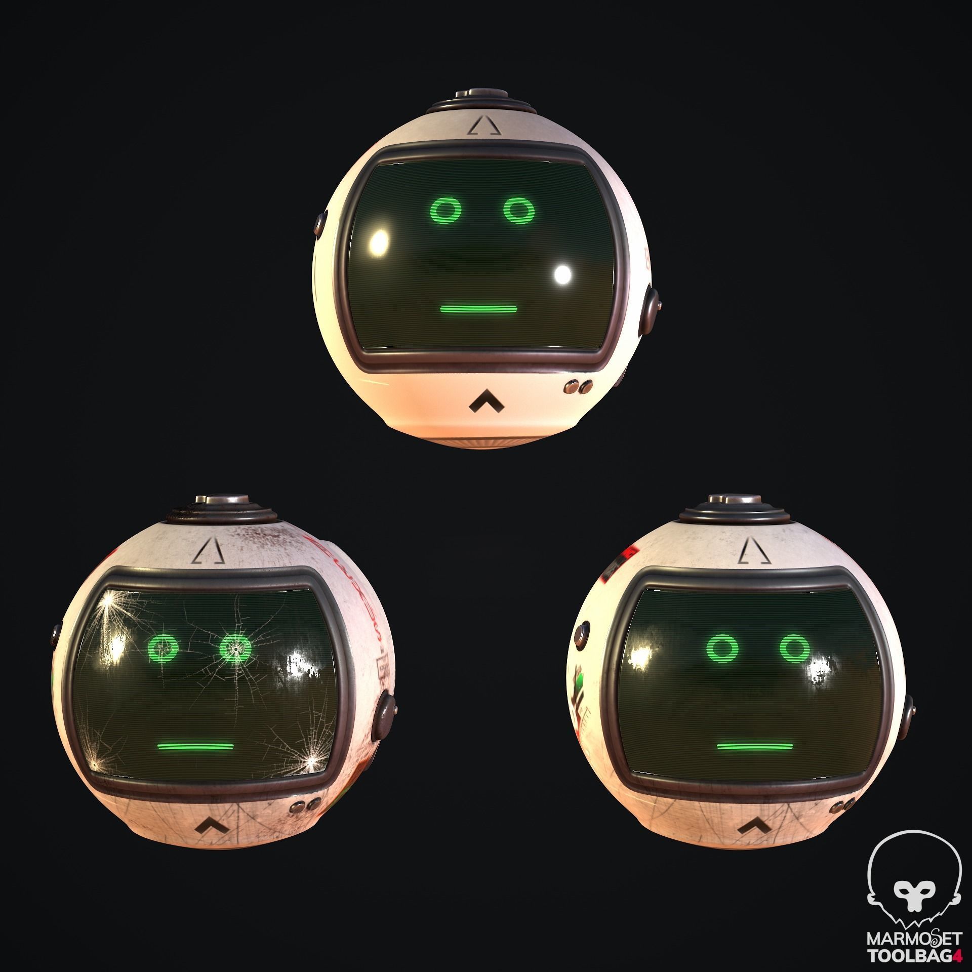 Sci-Fi Drone - White Devil 3D model_5