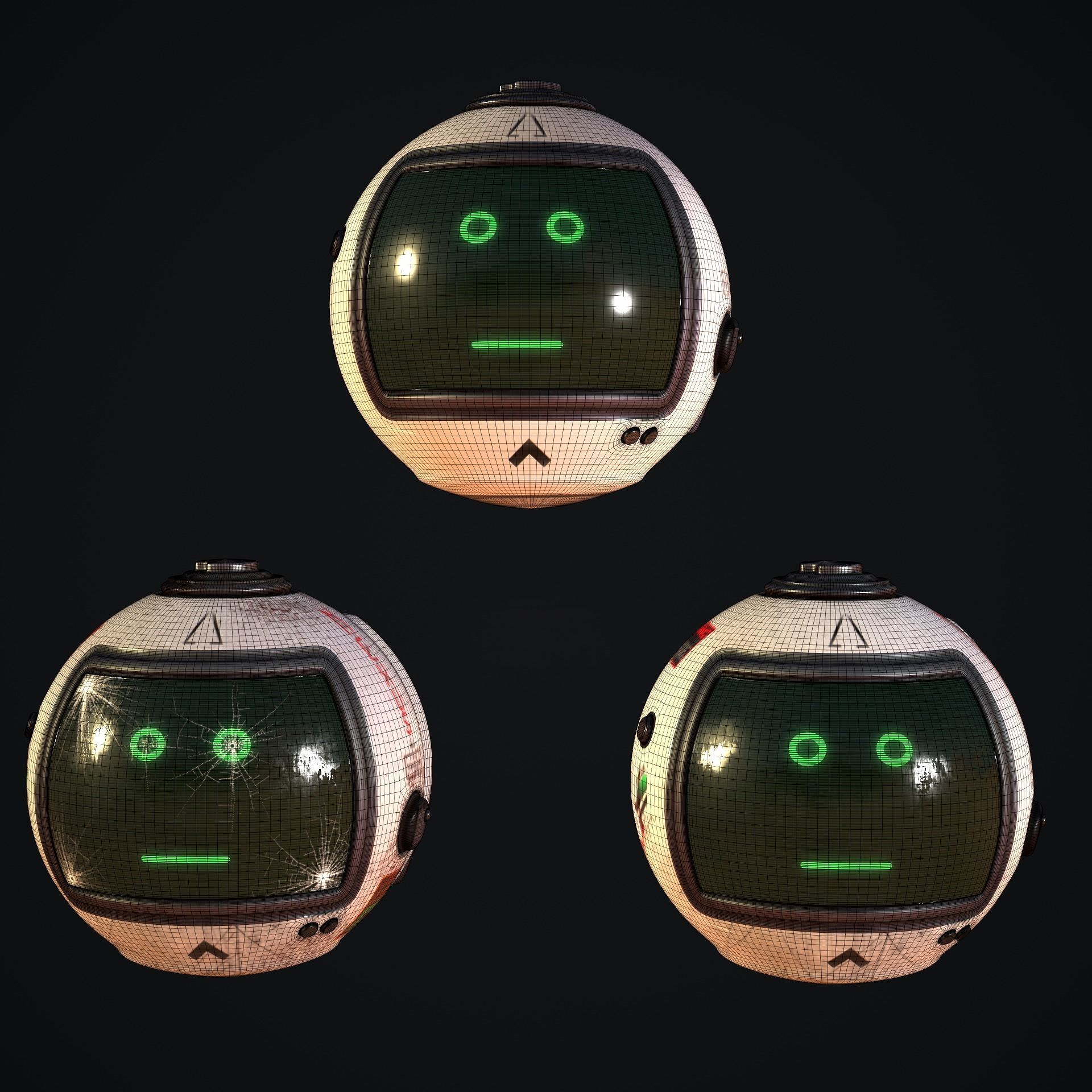 Sci-Fi Drone - White Devil 3D model_11