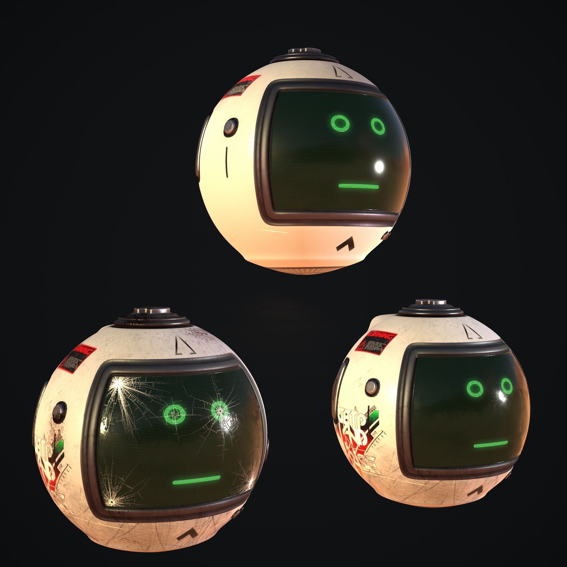 Sci-Fi Drone - White Devil 3D model_7