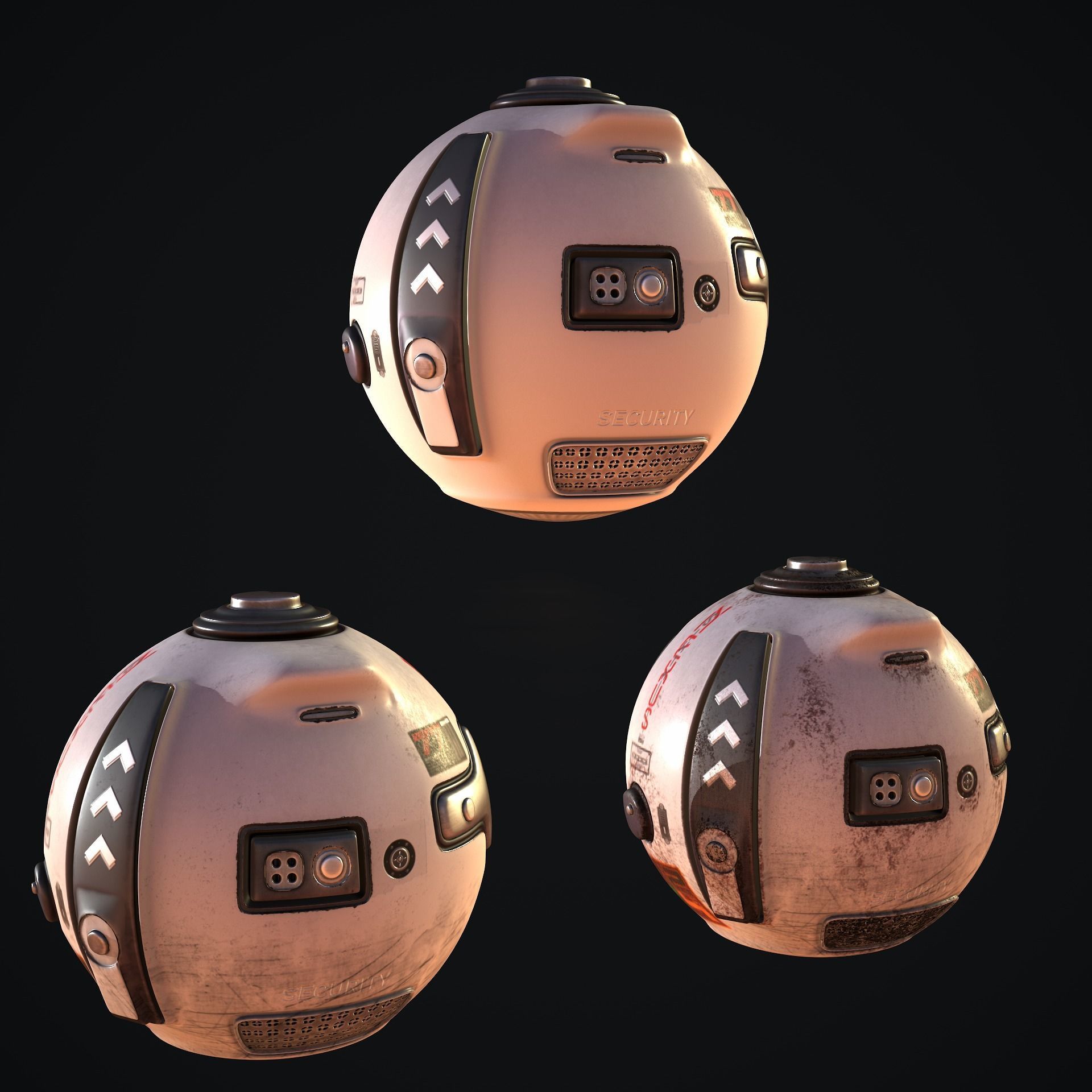 Sci-Fi Drone - White Devil 3D model_9