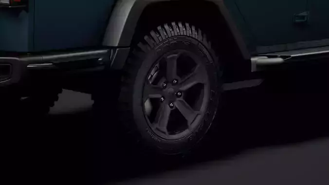 Jeep Gladiator Rubicon Recon 2018 wheel 3D model