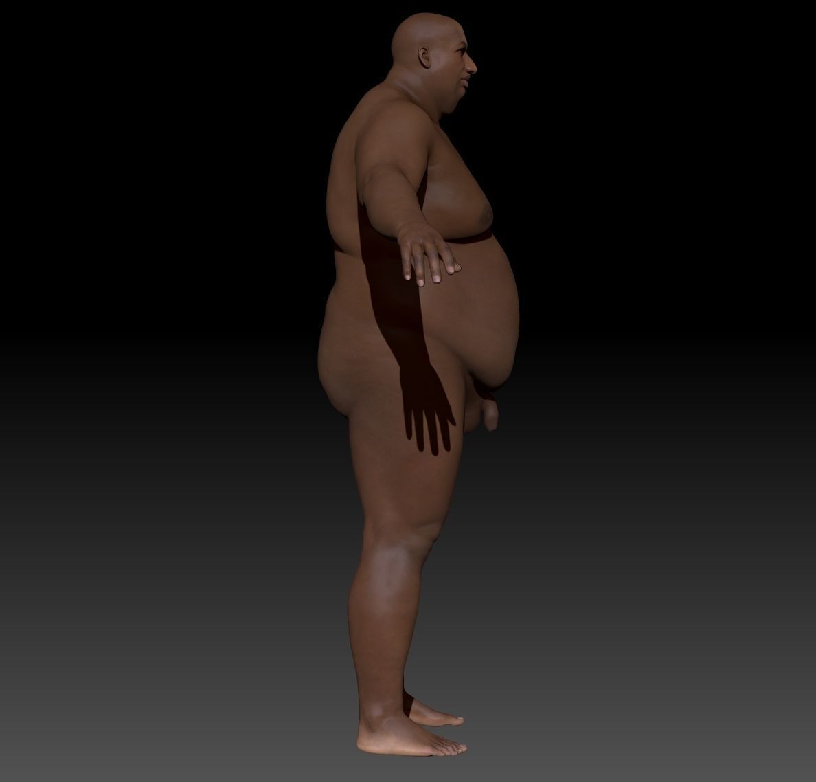 Fat AfroMan 3D model_1