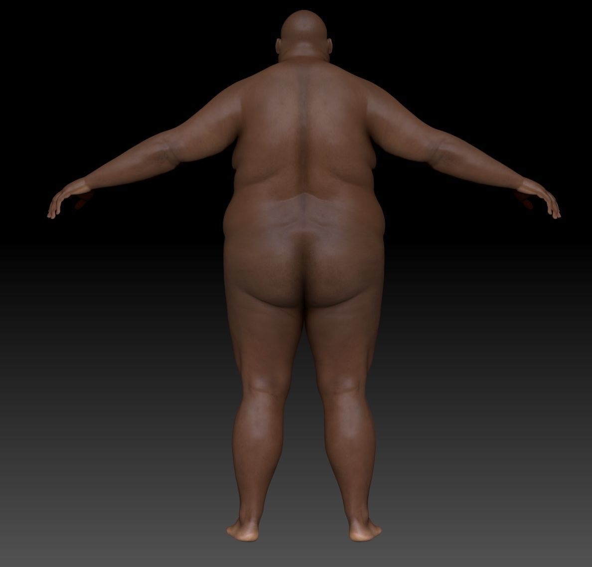 Fat AfroMan 3D model_2