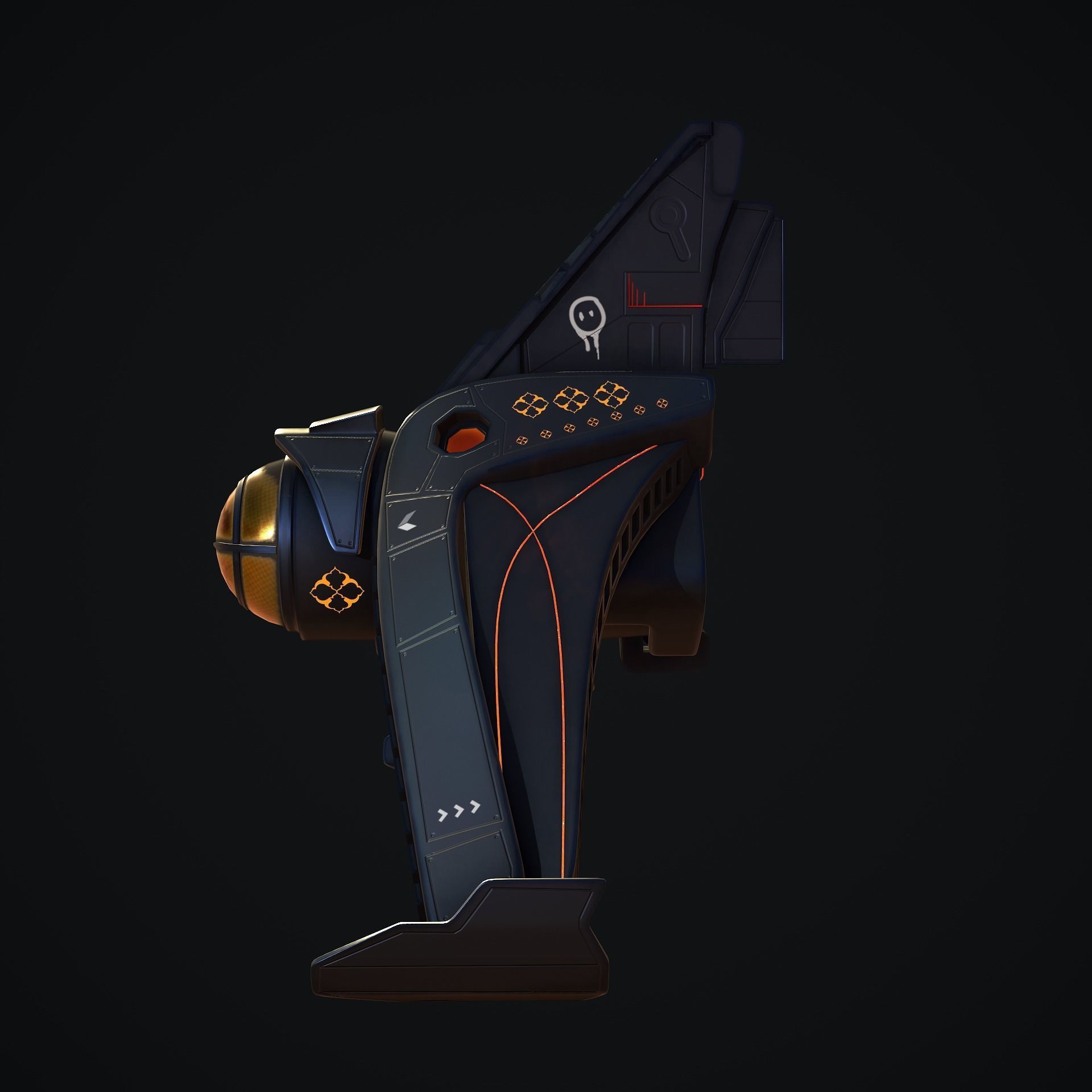 Spaceship 3D model_4