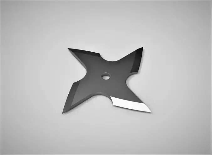 Shuriken star shaped blade