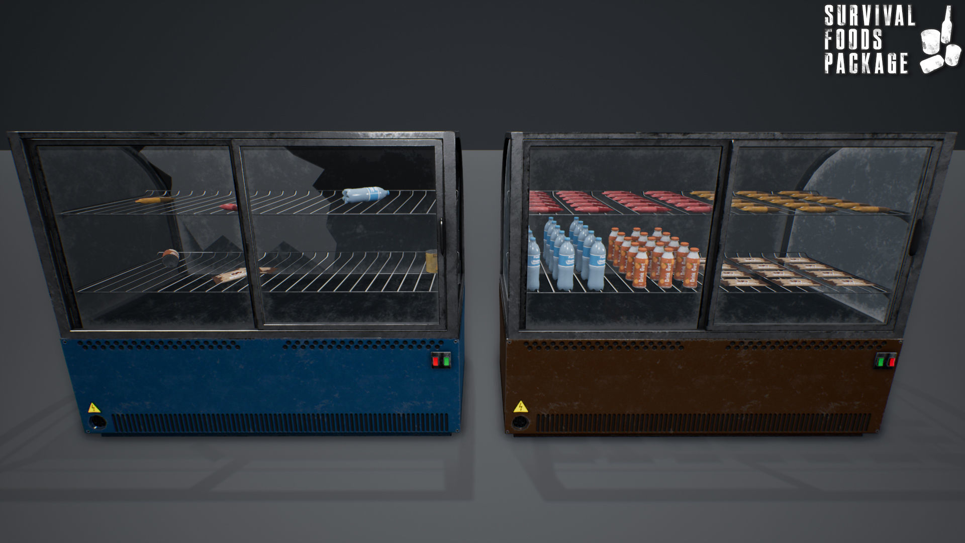 Survival Foods Package Low-poly 3D model_10