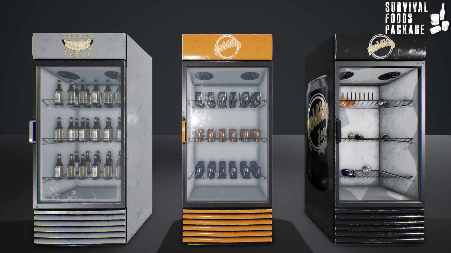 Survival Foods Package Low-poly 3D model_12