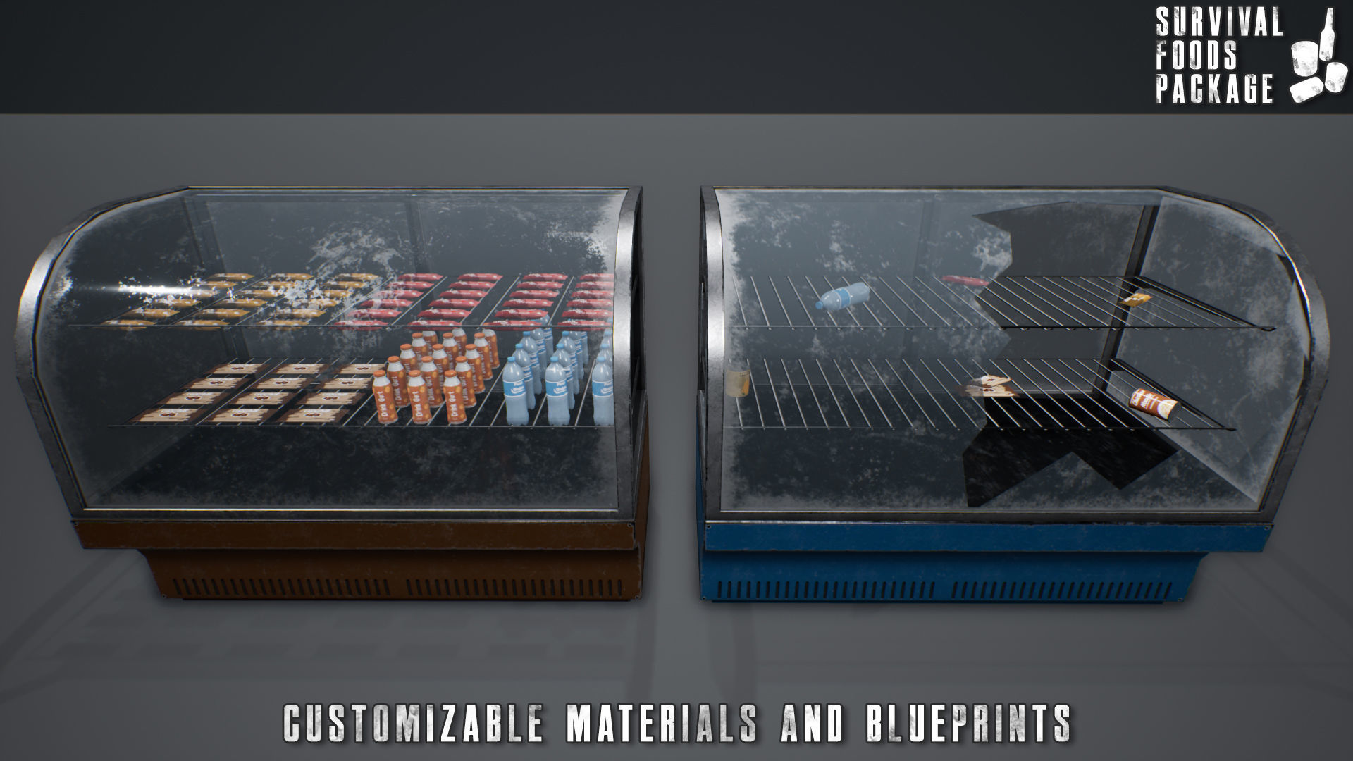 Survival Foods Package Low-poly 3D model_9