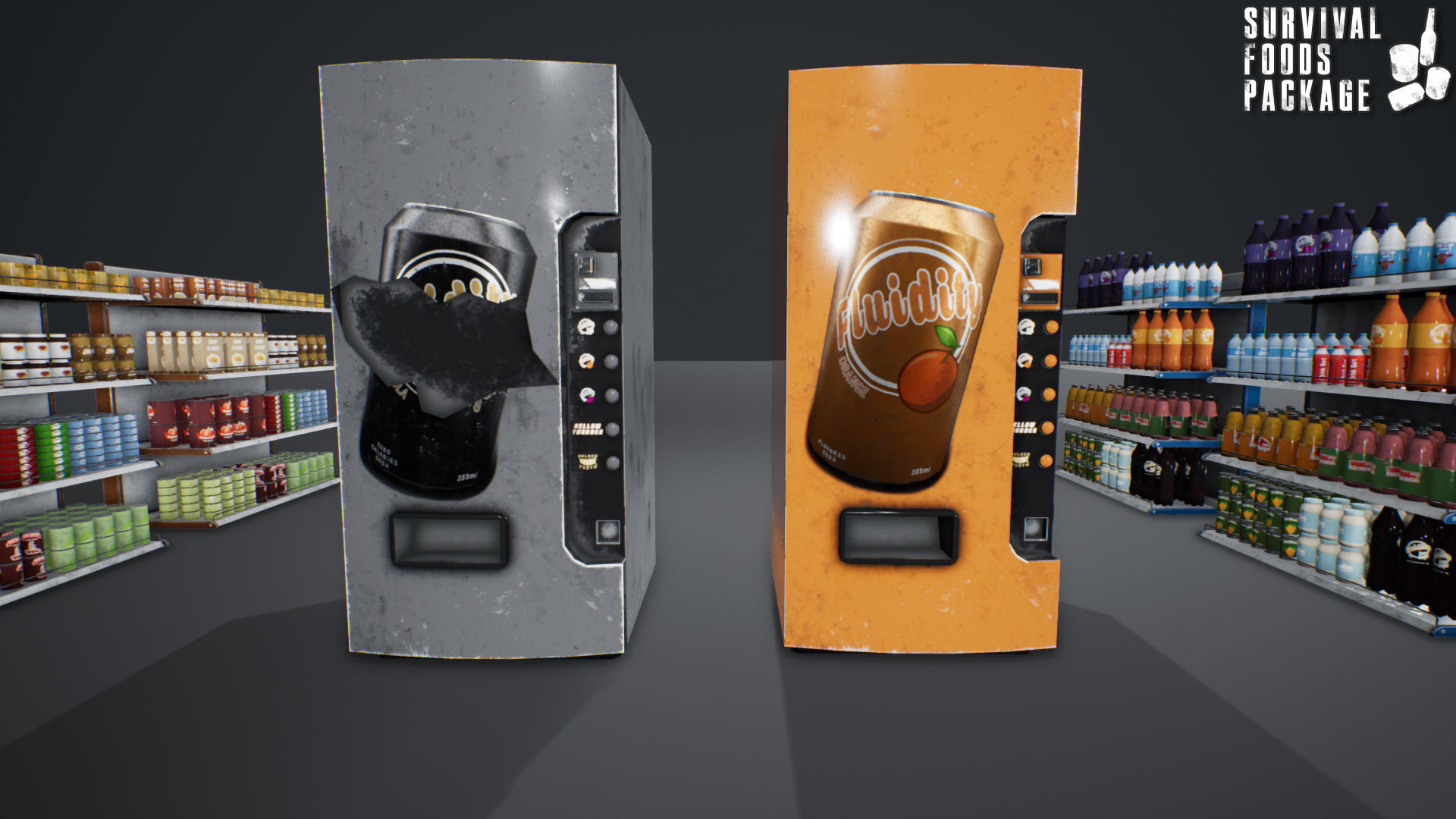 Survival Foods Package Low-poly 3D model_5