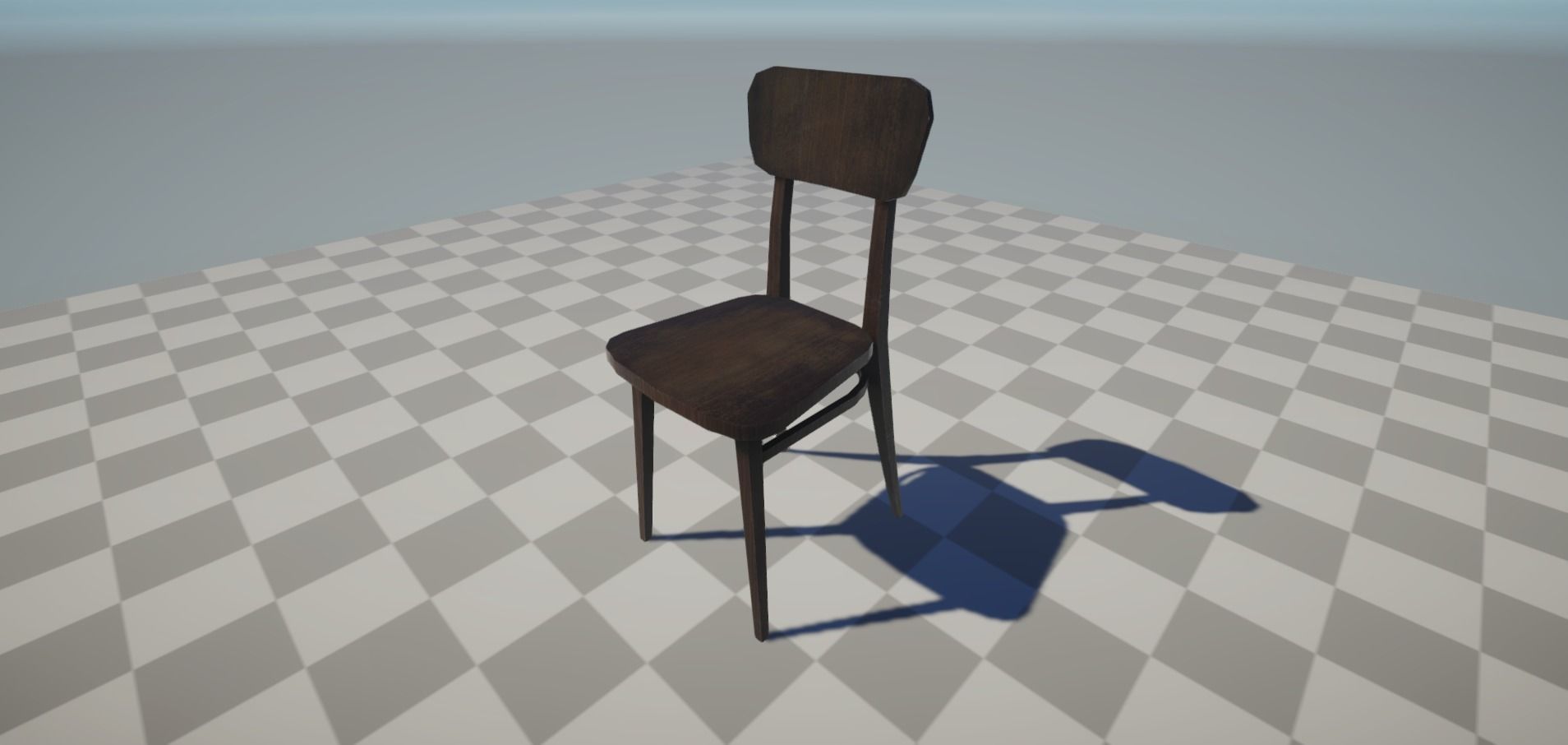 3D model Soviet old dirty chair and table Unity URP VR / AR / low-poly ...