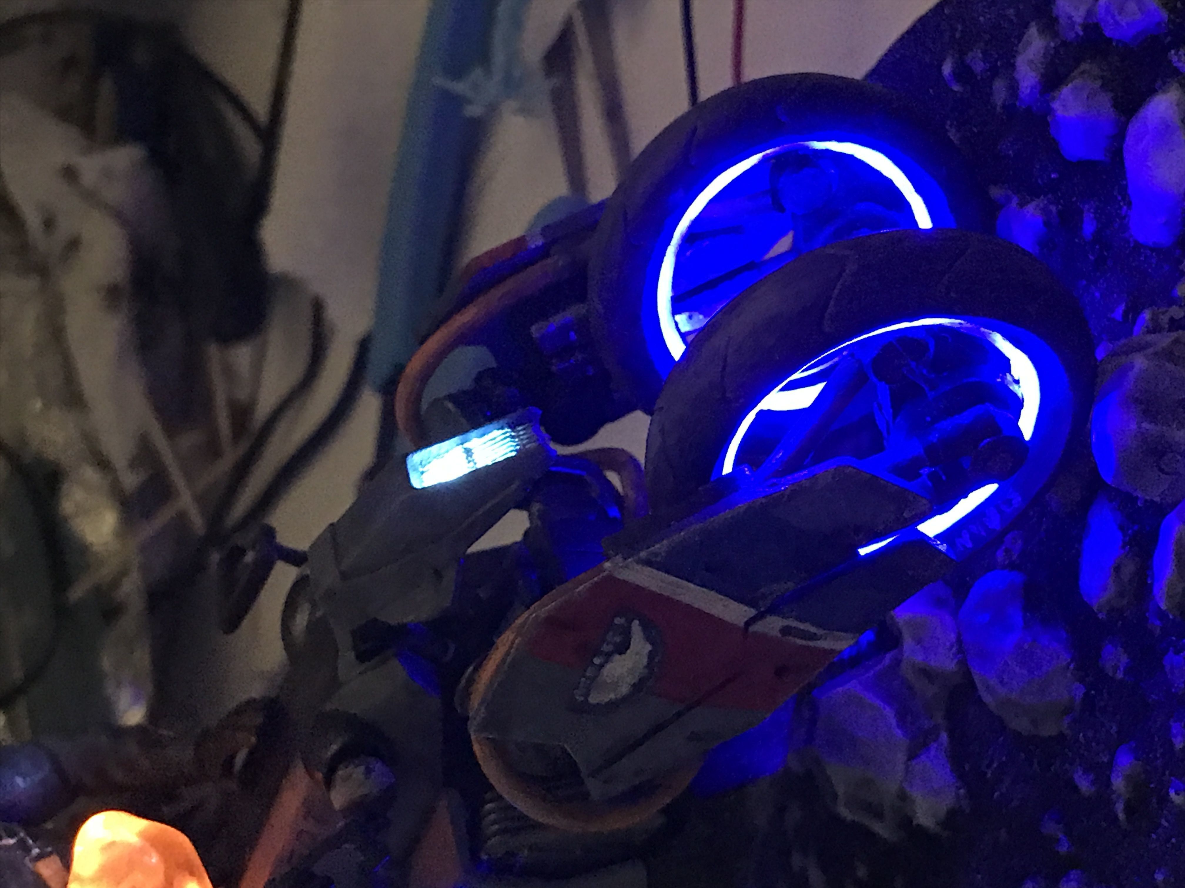 Death Stranding Sam on his bike with LED lights 3D print model_8