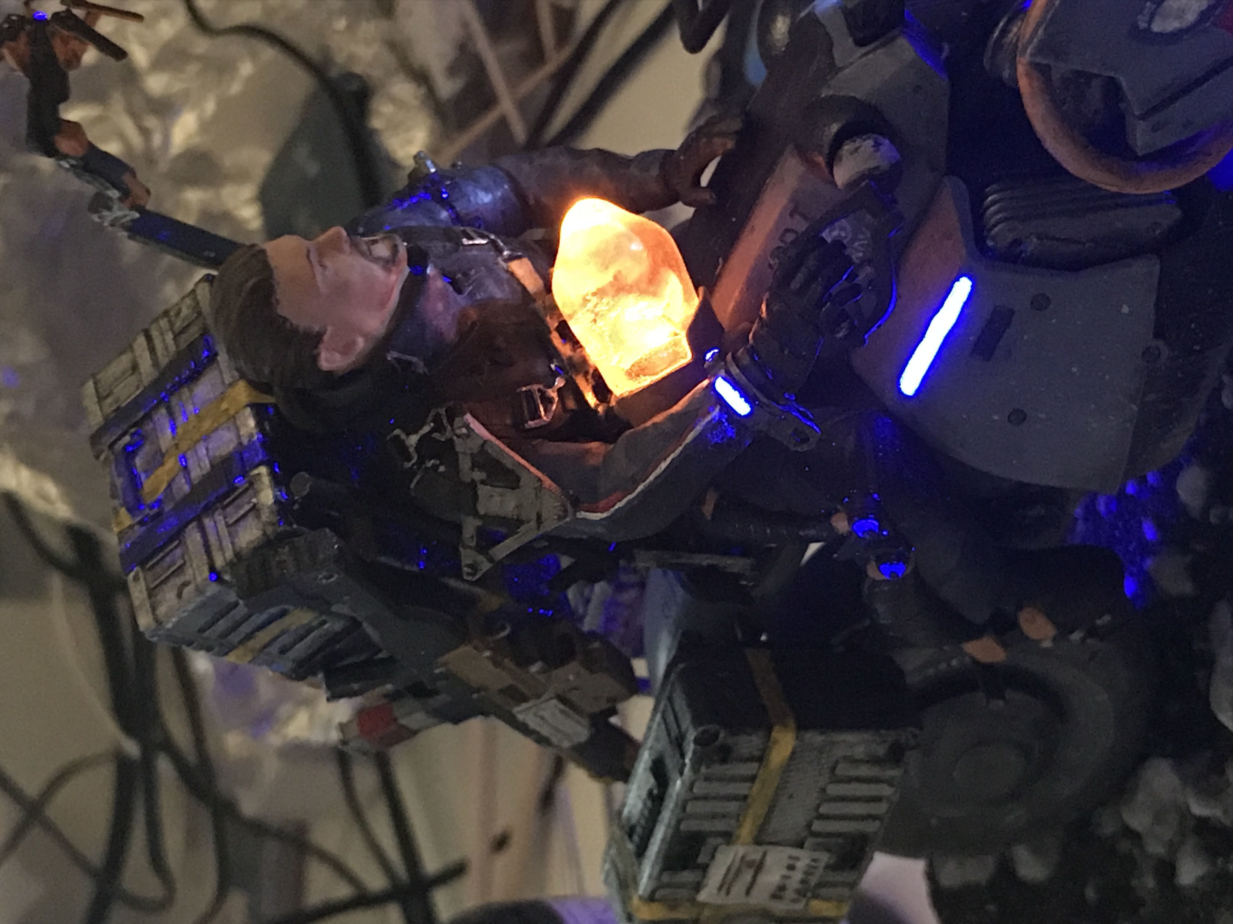 Death Stranding Sam on his bike with LED lights 3D print model_20