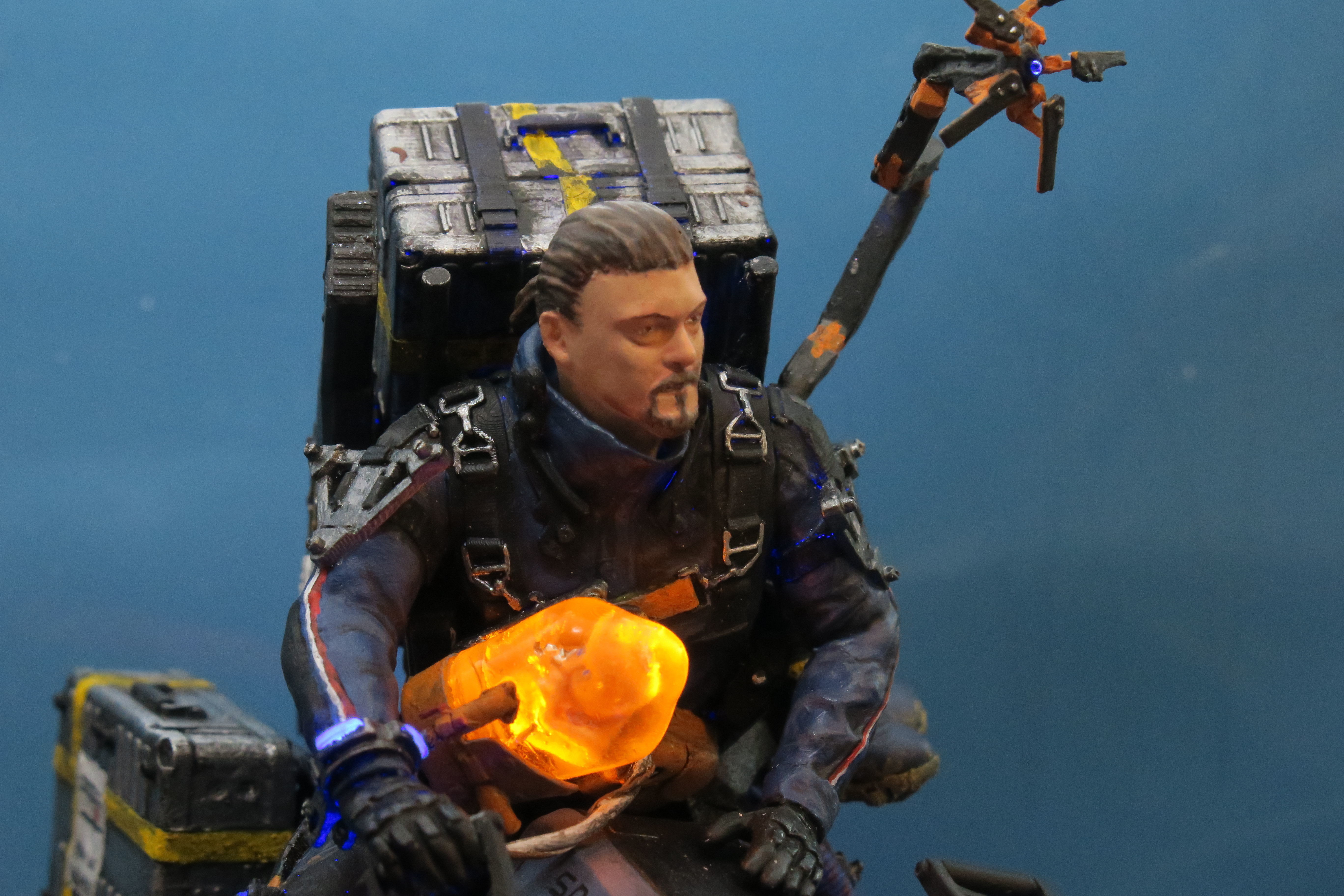 Death Stranding Sam on his bike with LED lights 3D print model_28