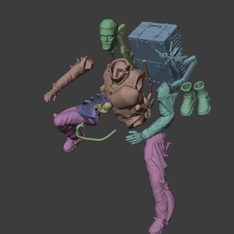 Death Stranding Sam on his bike with LED lights 3D print model_5