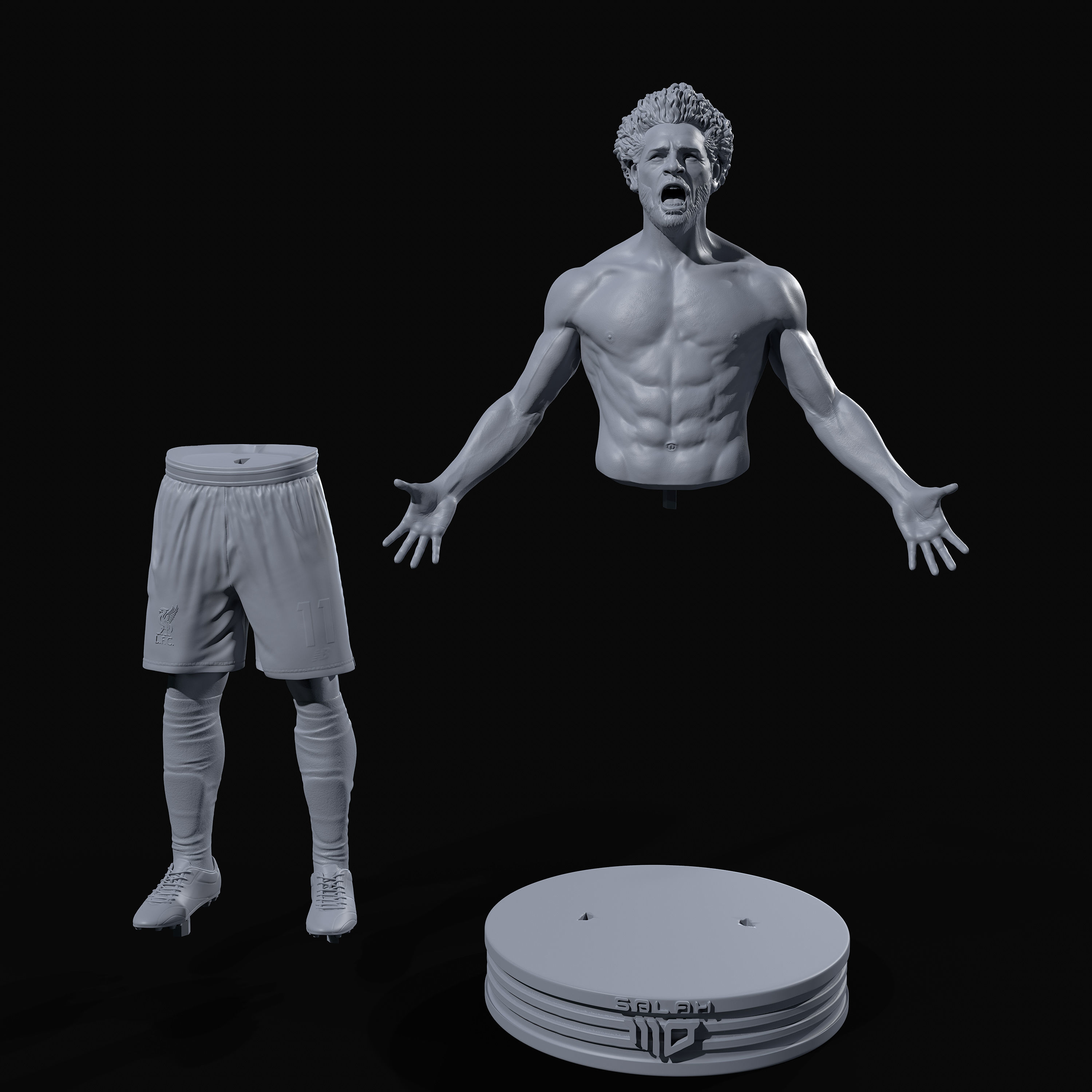 Mo Salah 3D print model 3D print model_3