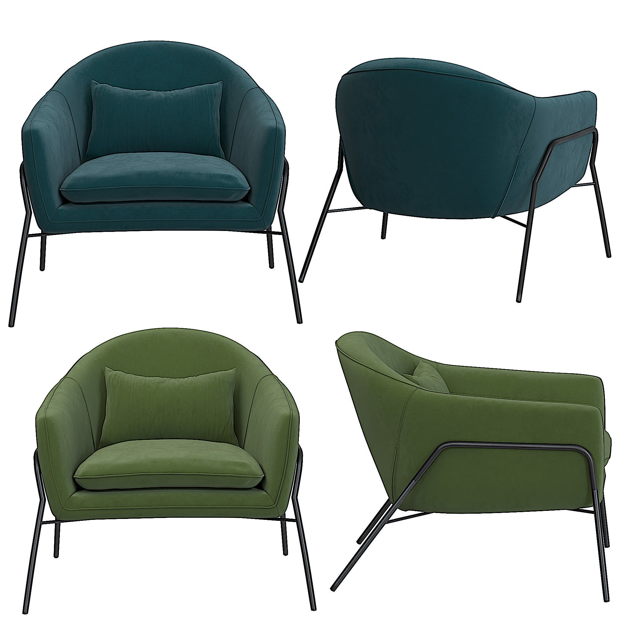 Irma Accent Armchair 3D model_2