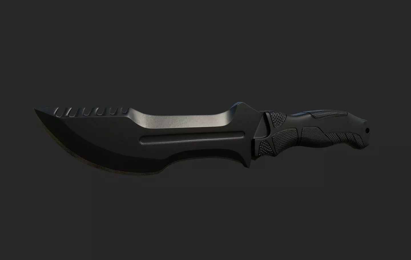 Outdoor Survival Knife Low-poly 3D model