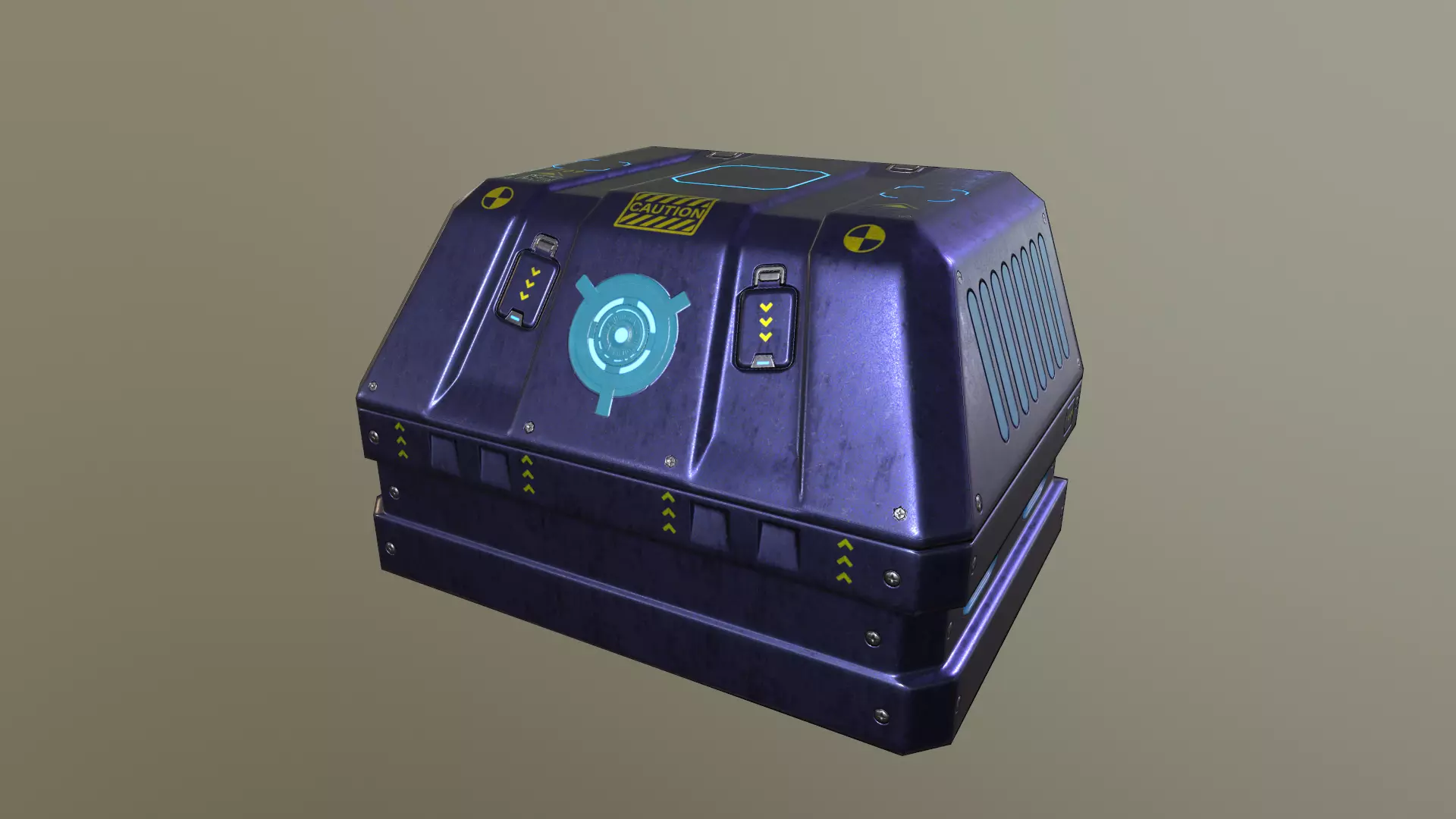 Sci-fi box Low-poly 3D model