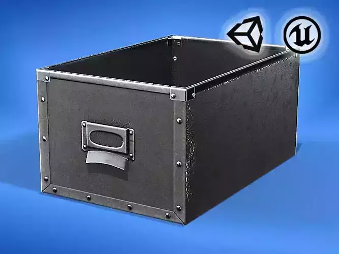 Office file box - PBR Low-poly - VR - game-ready 3D model