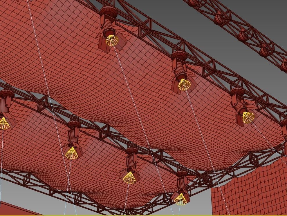 concert stage  Low-poly 3D model_12