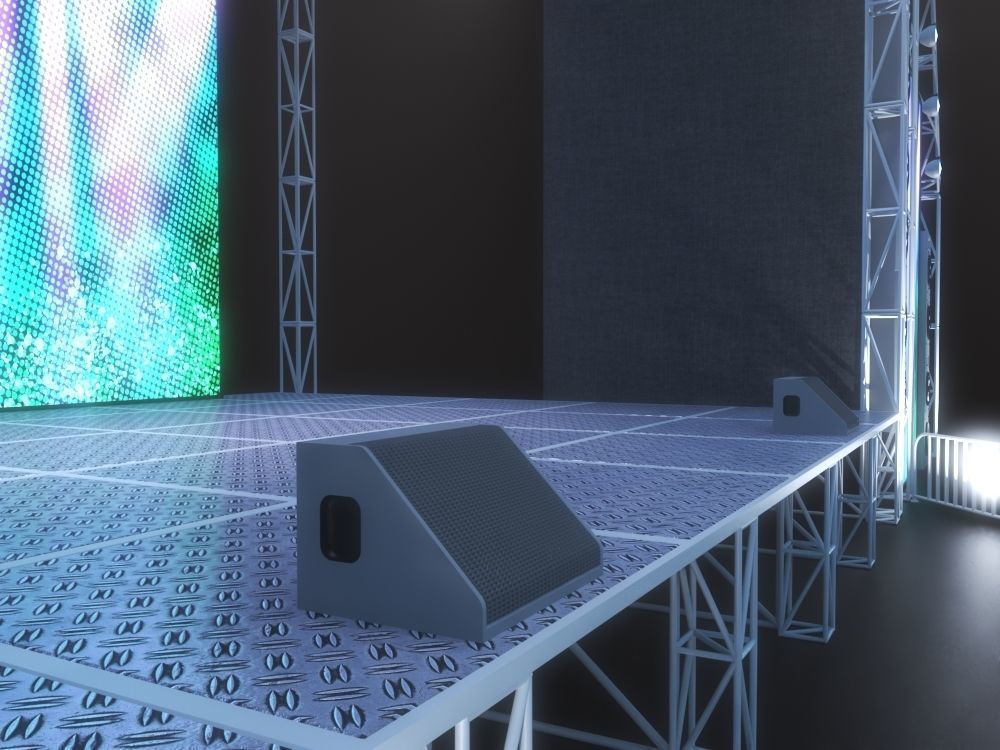 concert stage  Low-poly 3D model_6