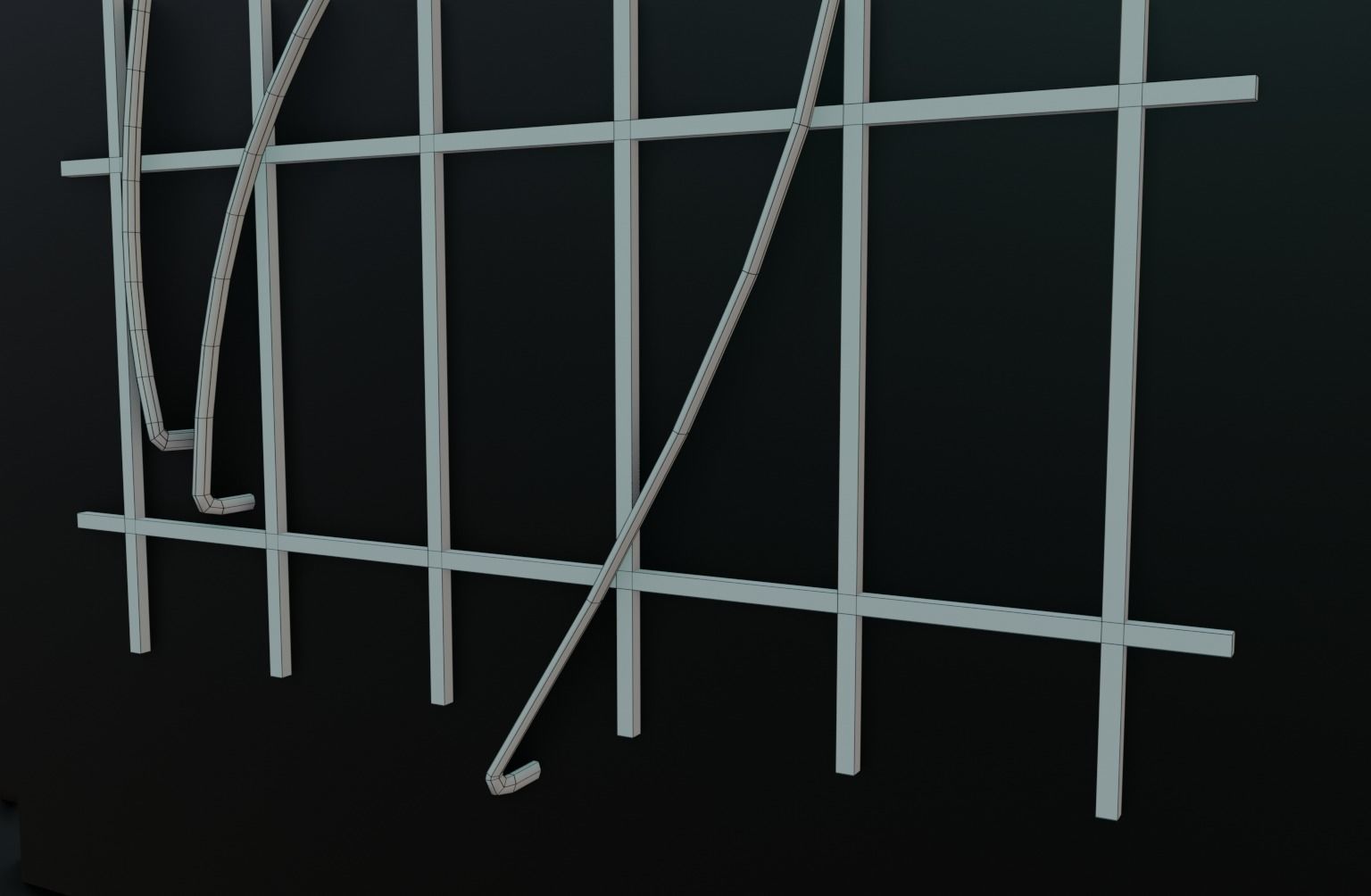 Woman Neon Sign Low-poly 3D model_25