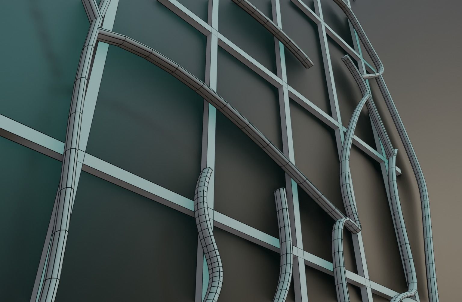 Woman Neon Sign Low-poly 3D model_28