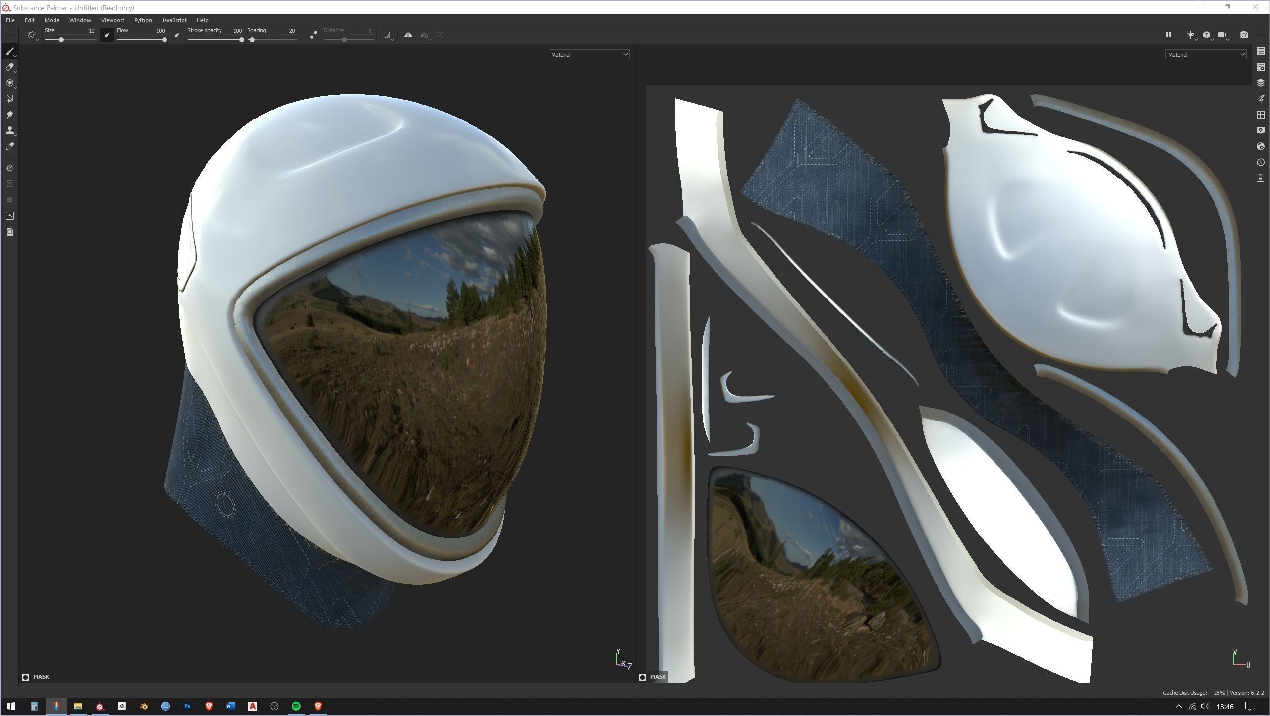 SpaceX Space Suit Helmet - 4k PBR textures Low-poly 3D model_4