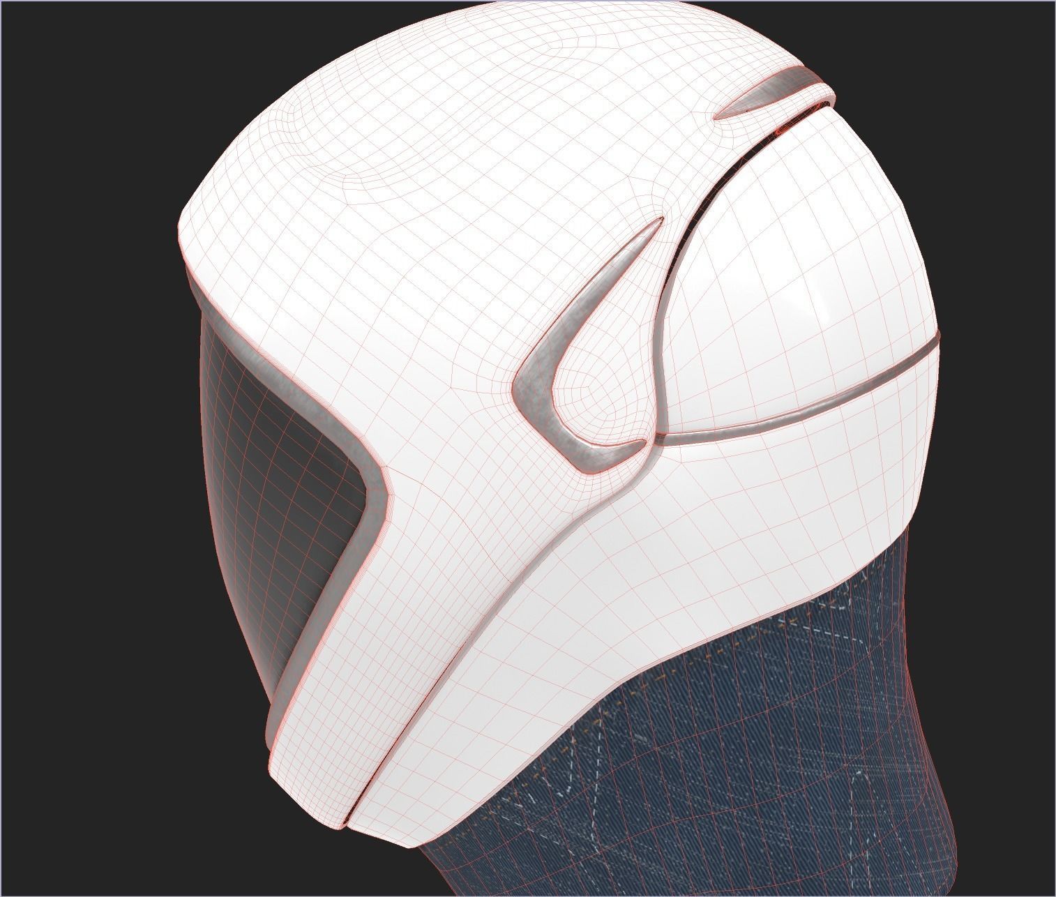 SpaceX Space Suit Helmet - 4k PBR textures Low-poly 3D model_12