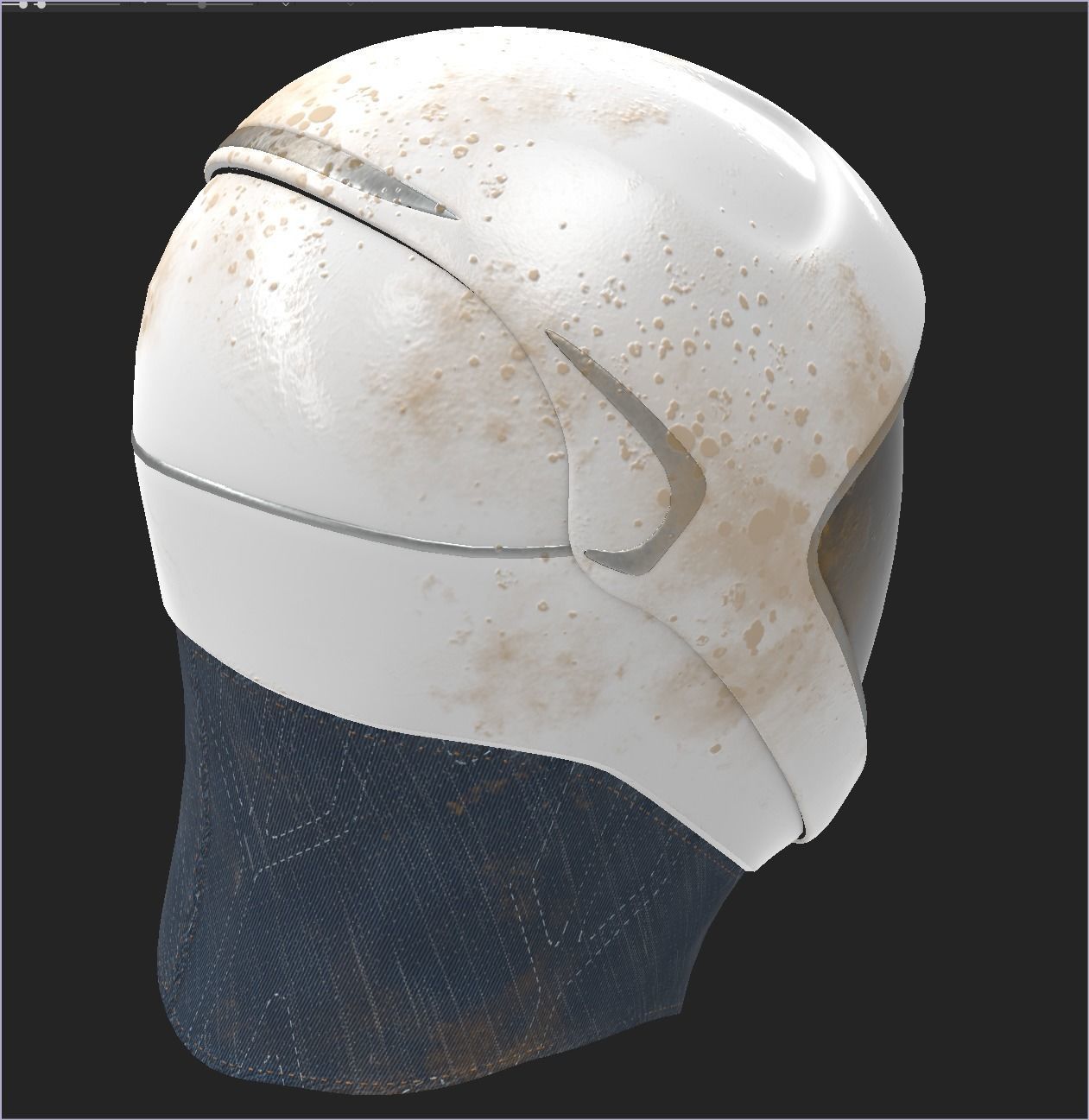 SpaceX Space Suit Helmet - 4k PBR textures Low-poly 3D model_3