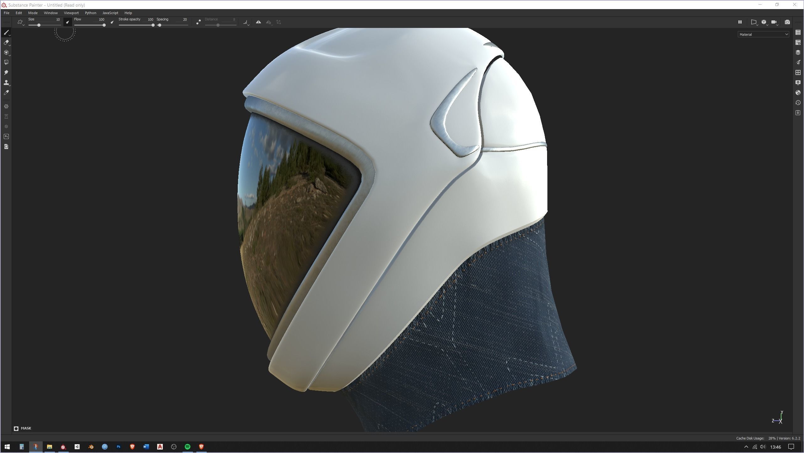 SpaceX Space Suit Helmet - 4k PBR textures Low-poly 3D model_7