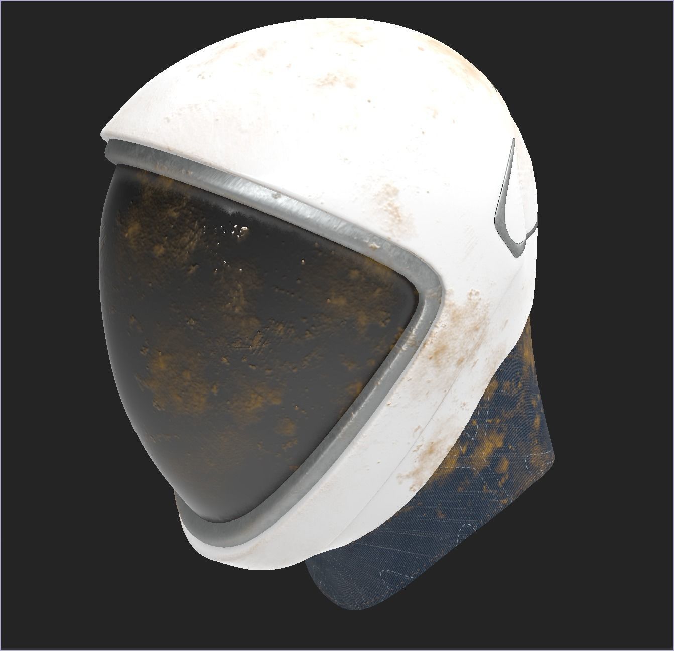 SpaceX Space Suit Helmet - 4k PBR textures Low-poly 3D model_2