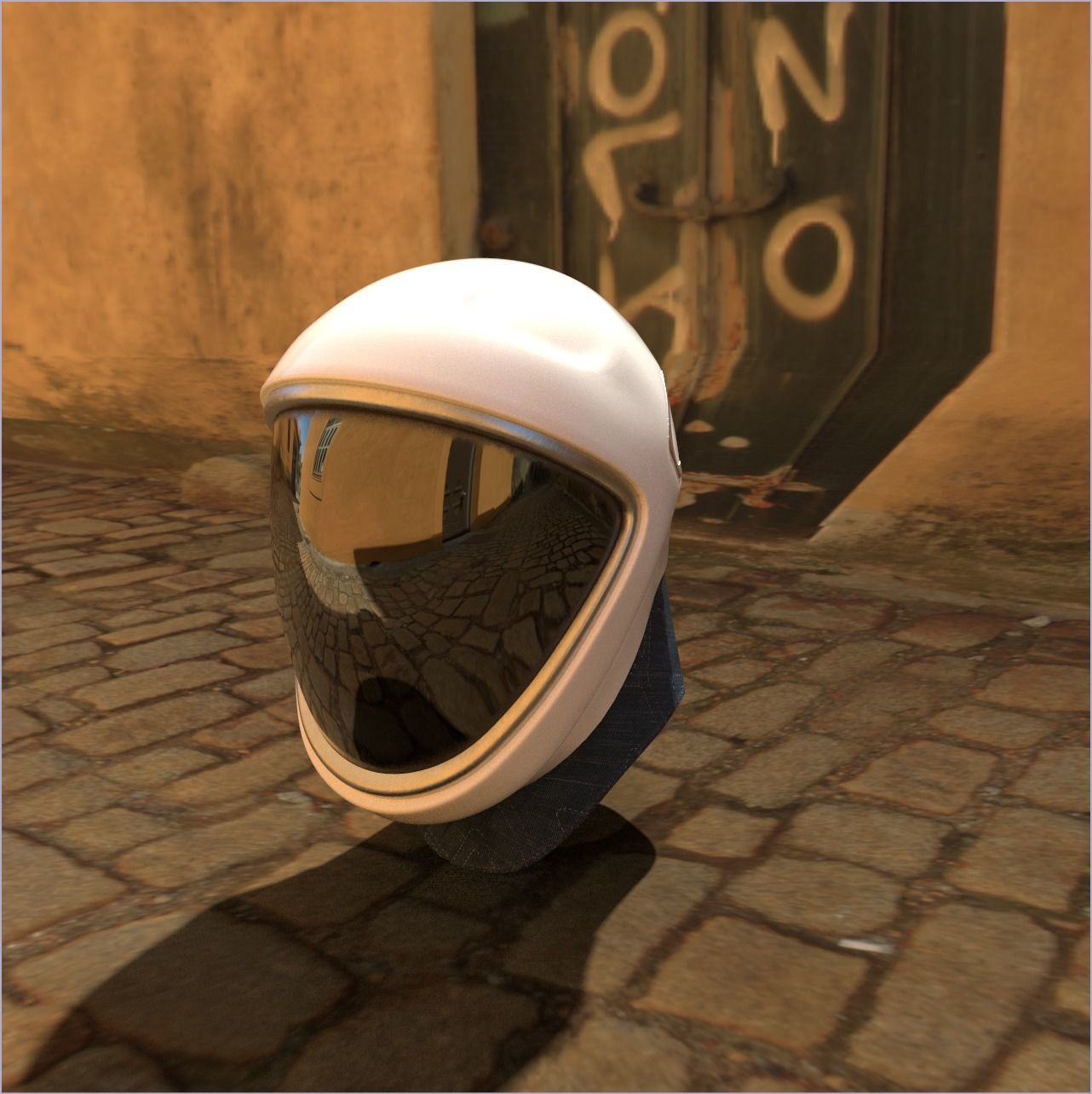 SpaceX Space Suit Helmet - 4k PBR textures Low-poly 3D model_13