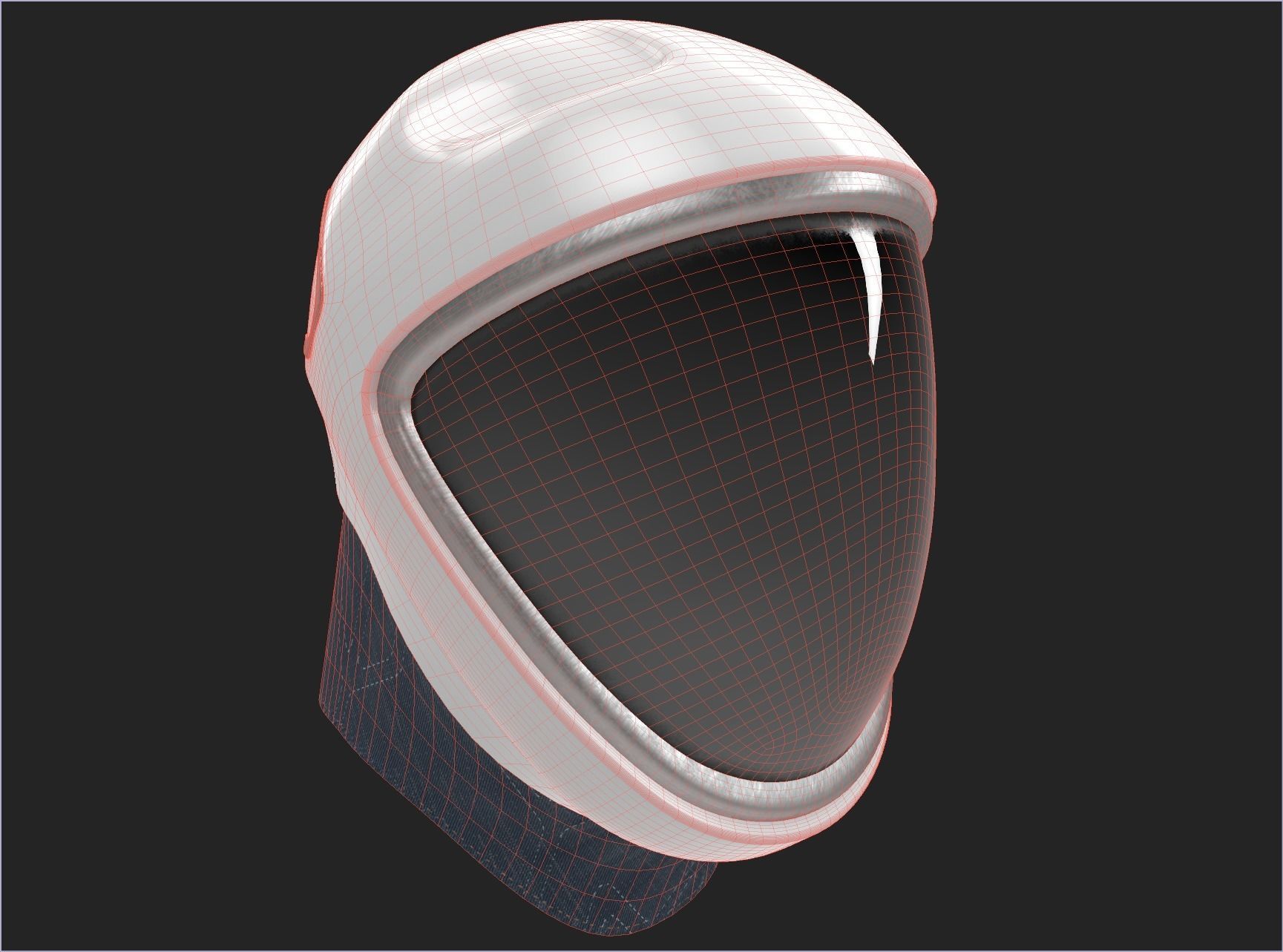 SpaceX Space Suit Helmet - 4k PBR textures Low-poly 3D model_10