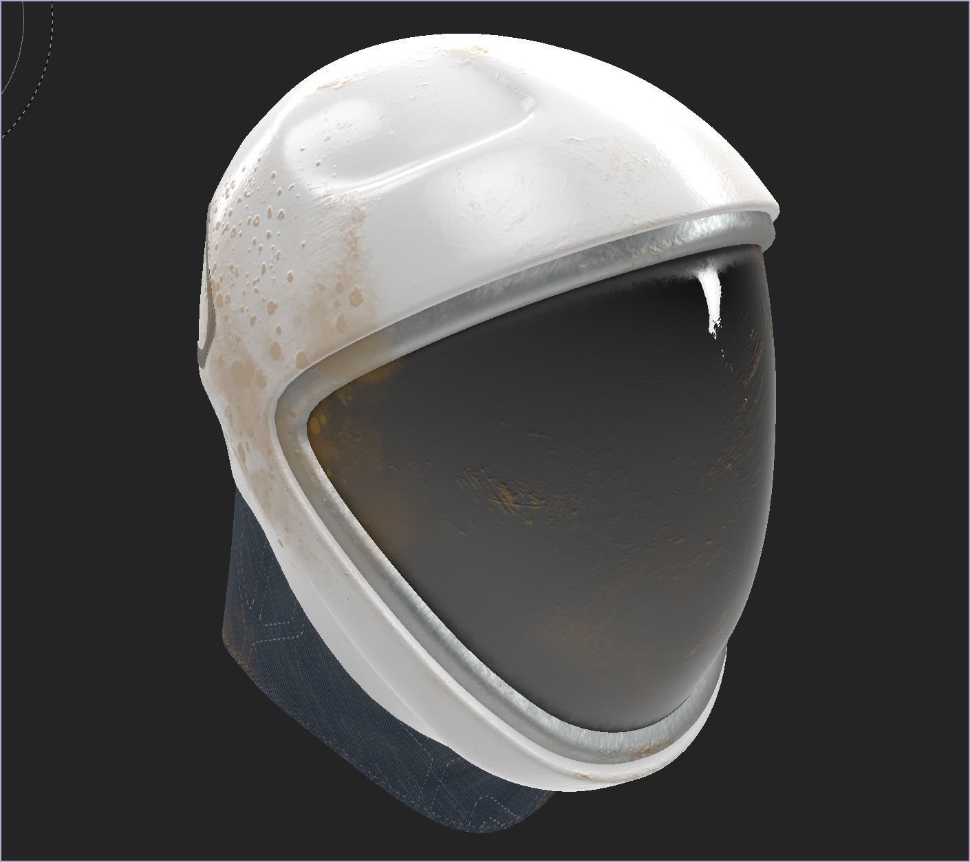 SpaceX Space Suit Helmet - 4k PBR textures Low-poly 3D model_9