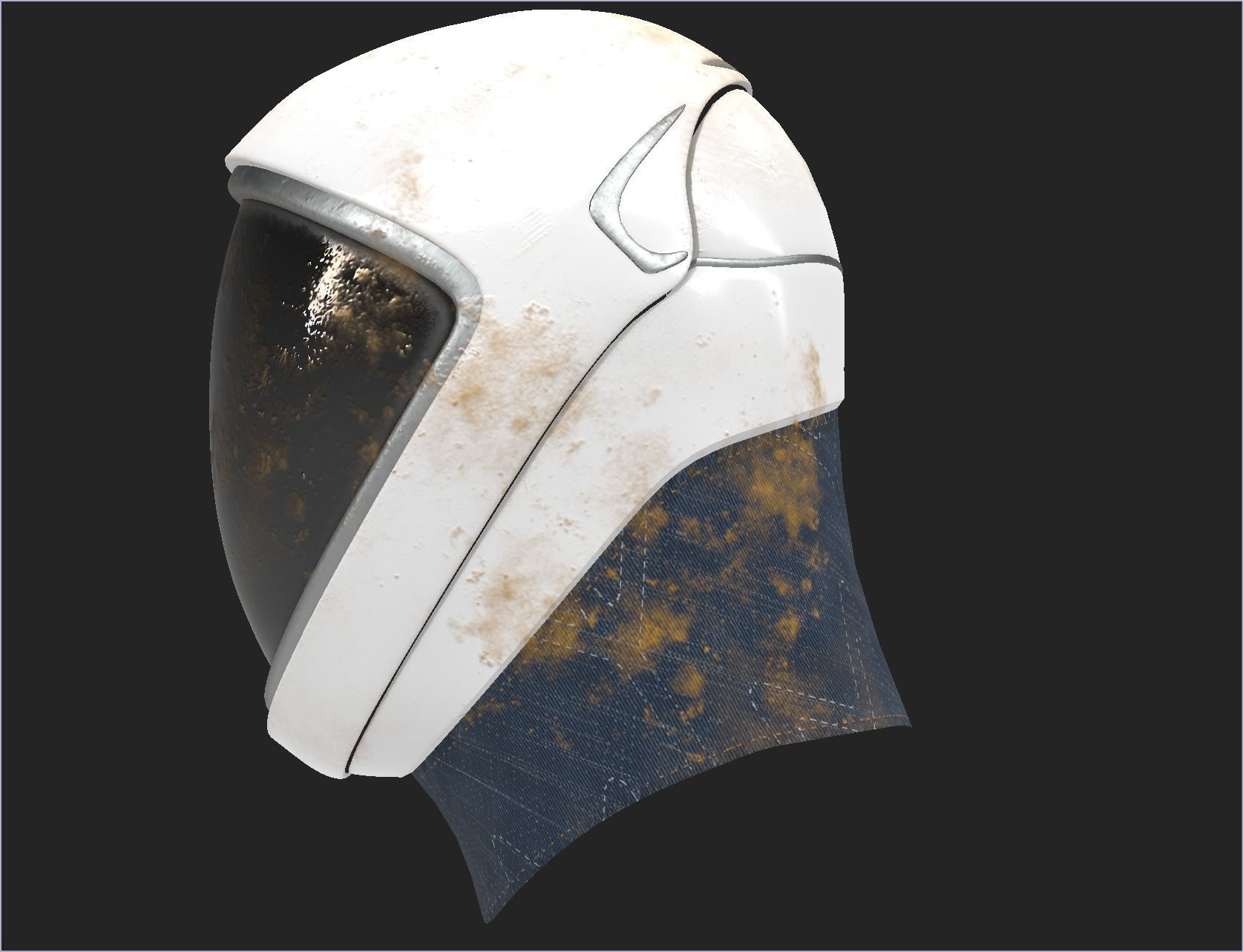 SpaceX Space Suit Helmet - 4k PBR textures Low-poly 3D model_6