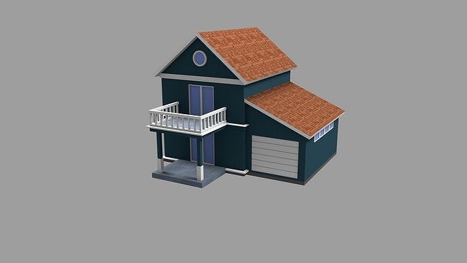 House Building  Low-poly 3D model