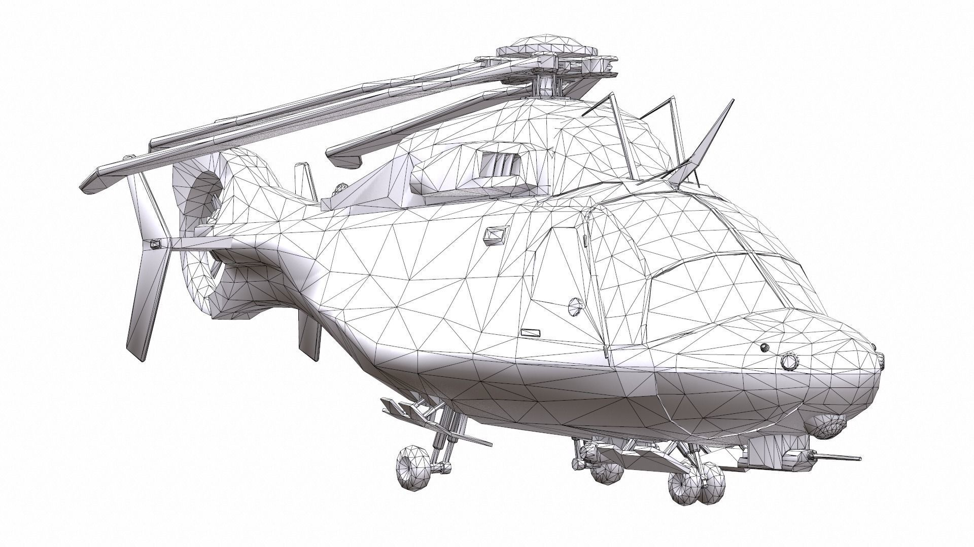 AirCraft 14 - Helicopter Free 3D model_8
