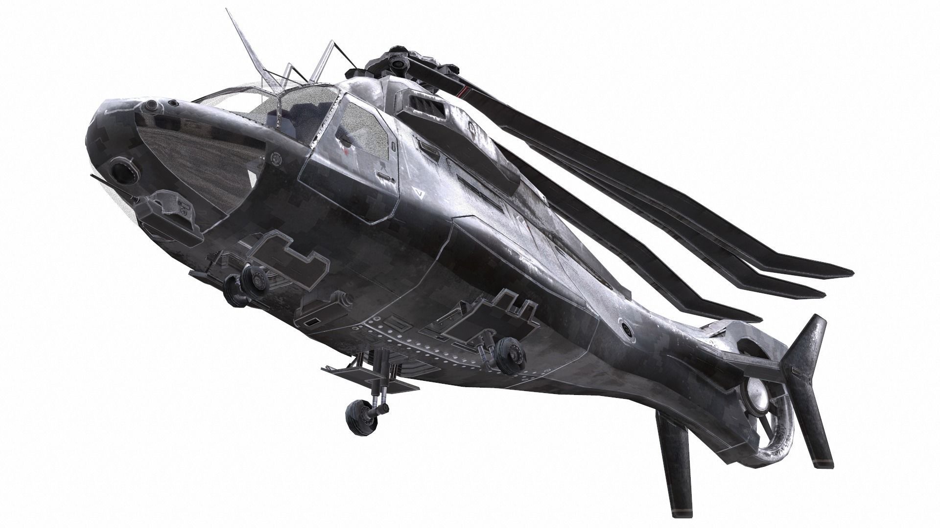AirCraft 14 - Helicopter Free 3D model_4
