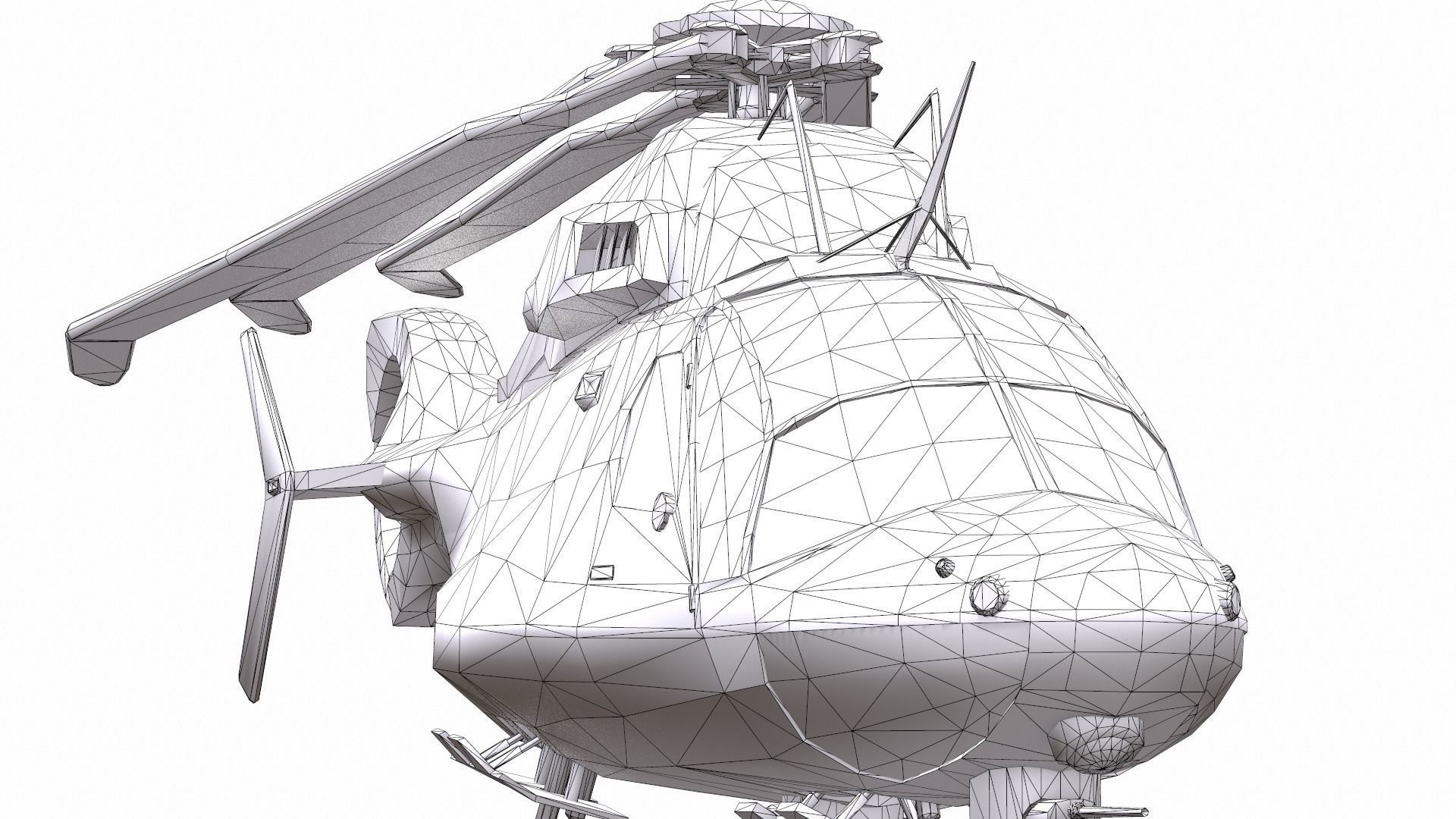 AirCraft 14 - Helicopter Free 3D model_11