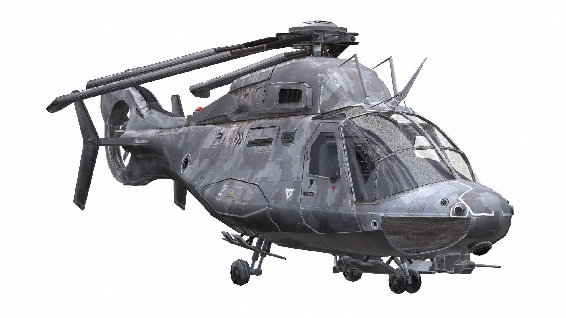 AirCraft 14 - Helicopter Free 3D model_2