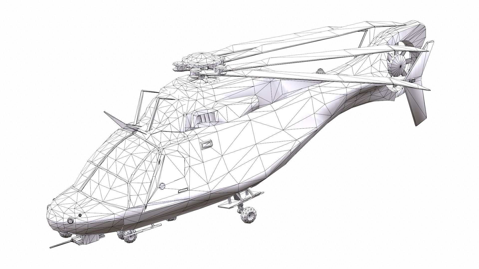 AirCraft 14 - Helicopter Free 3D model_6