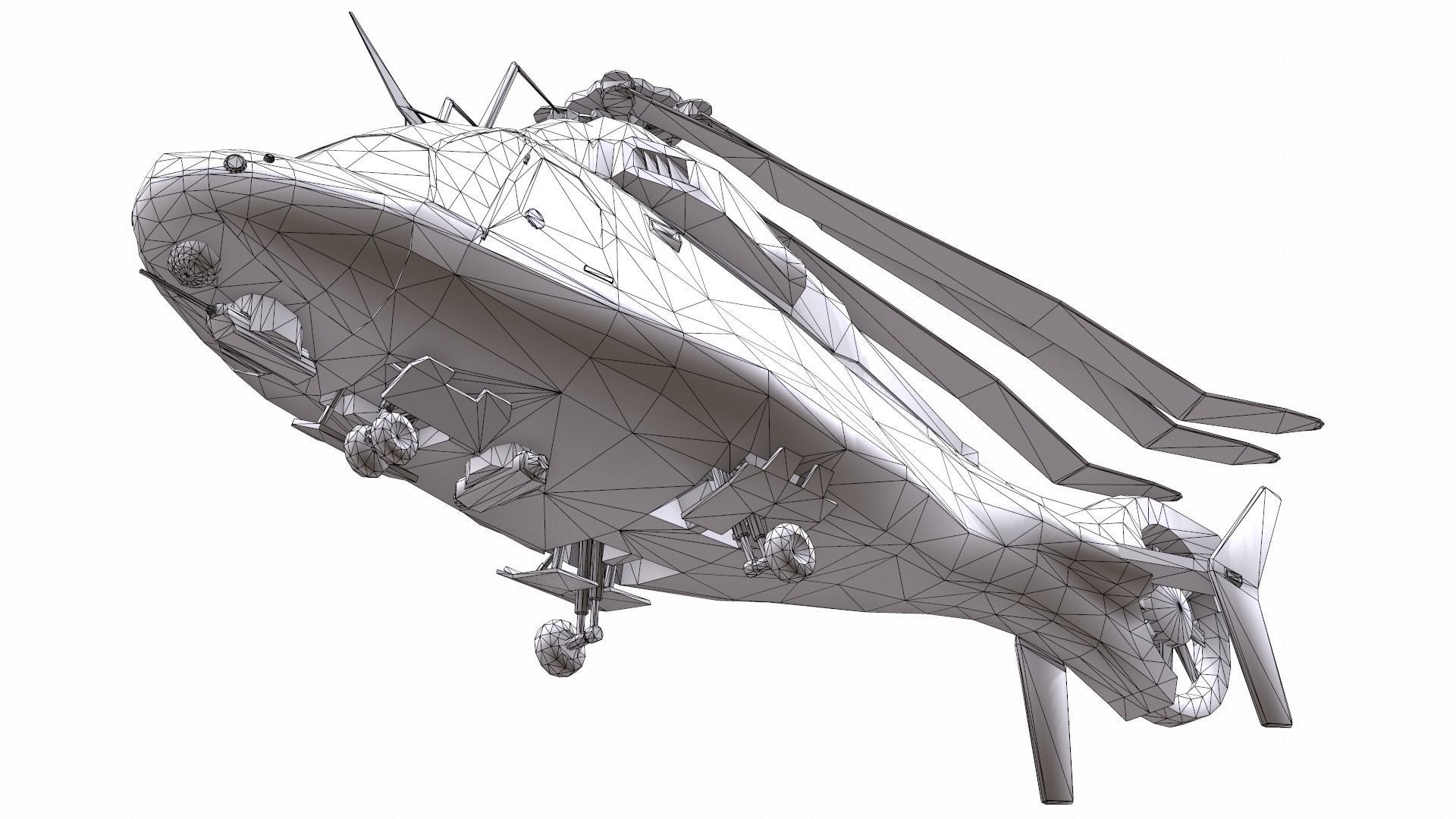 AirCraft 14 - Helicopter Free 3D model_10