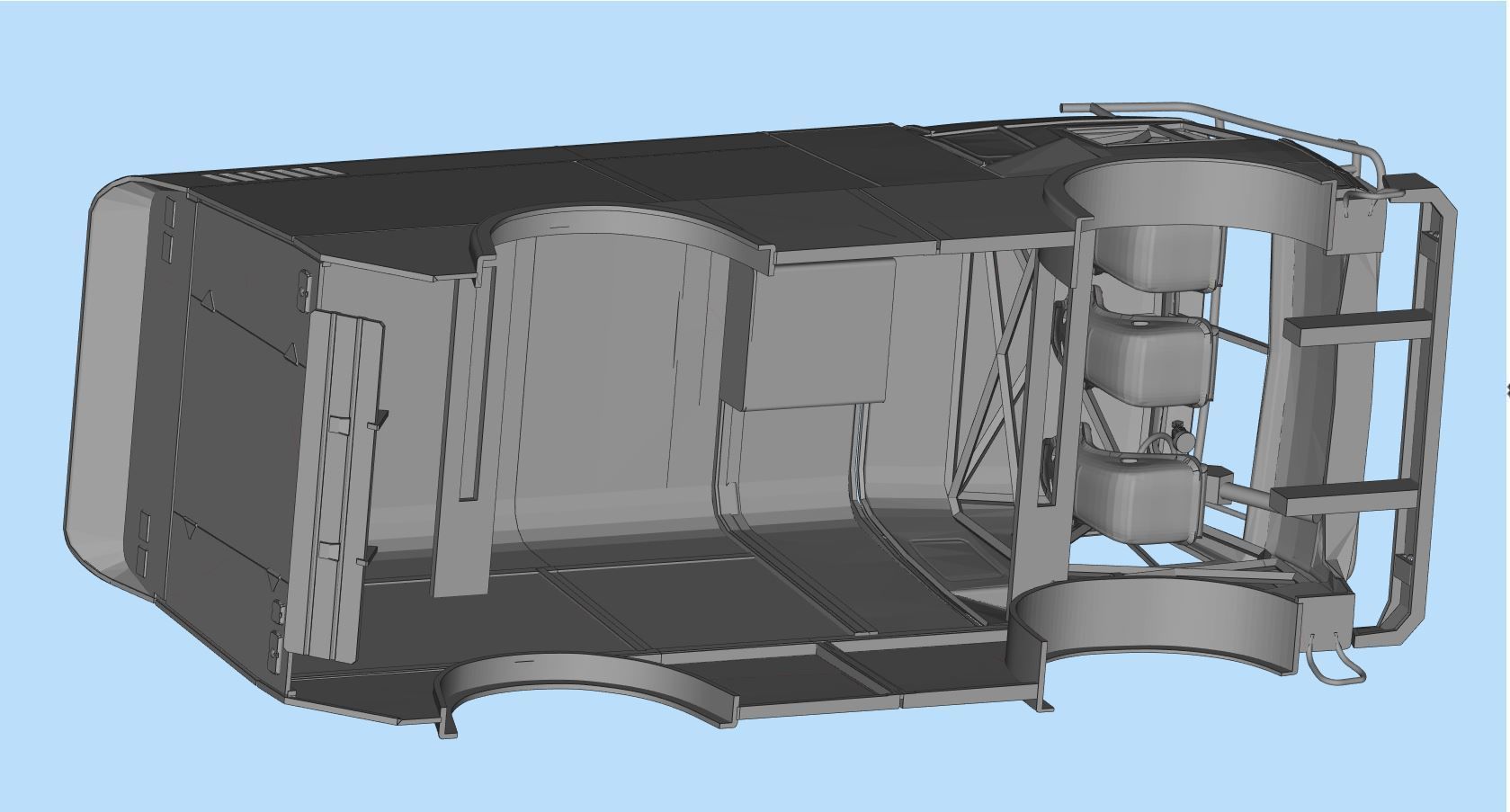 KAMAZ 4911 Dakar truck STL printable   And another scale 3D print model_6