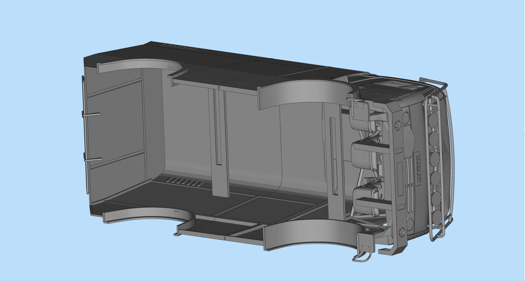 KAMAZ 4911 Dakar truck STL printable   And another scale 3D print model_22